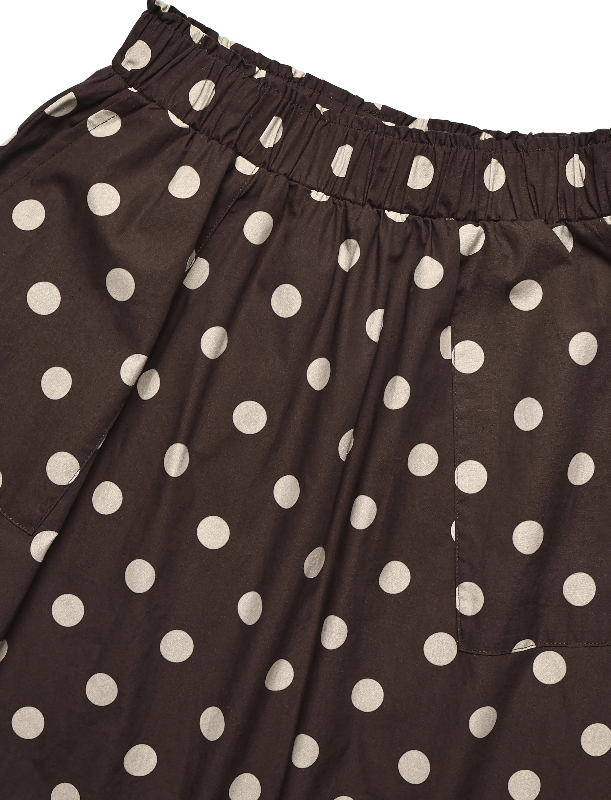 La Rouge - Vilma Dot Skirt - maxi röcke - dark brown/sand dot - 2