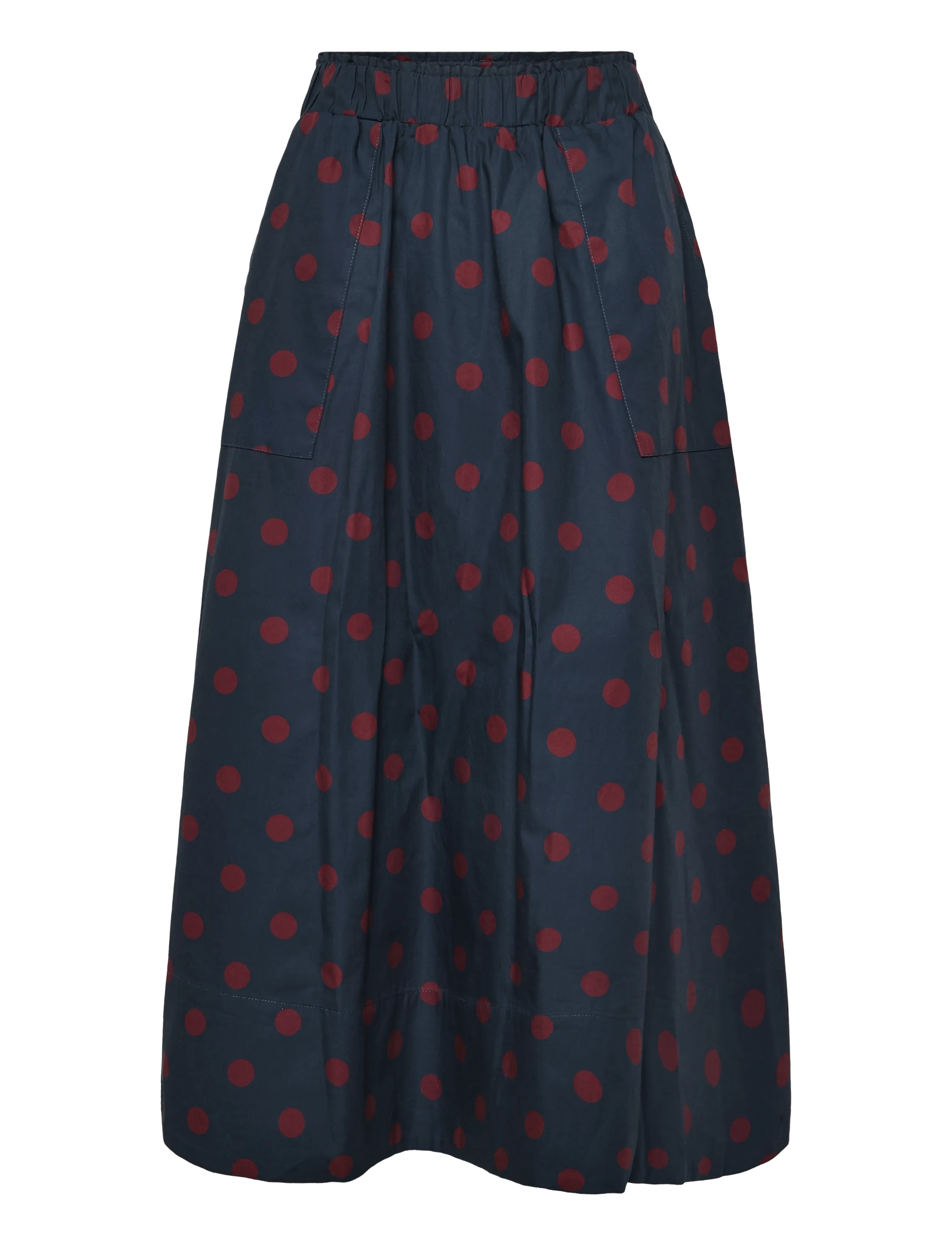 La Rouge Vilma Dot Skirt - La Rouge - NAVY/WINE DOT / navy
