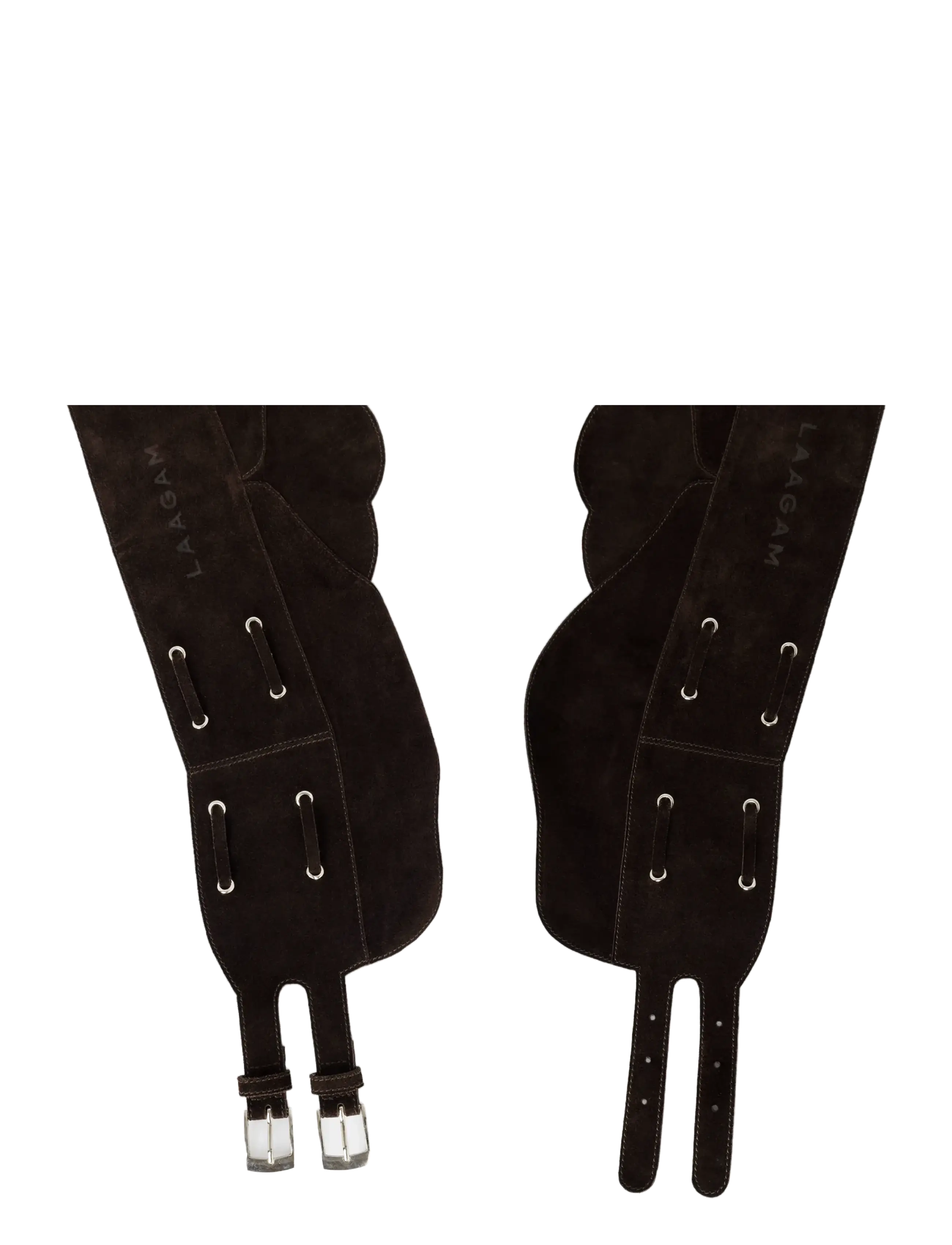 Laagam - AVERY CHOCOLATE SUEDE BELT - leather belts - brown - 1