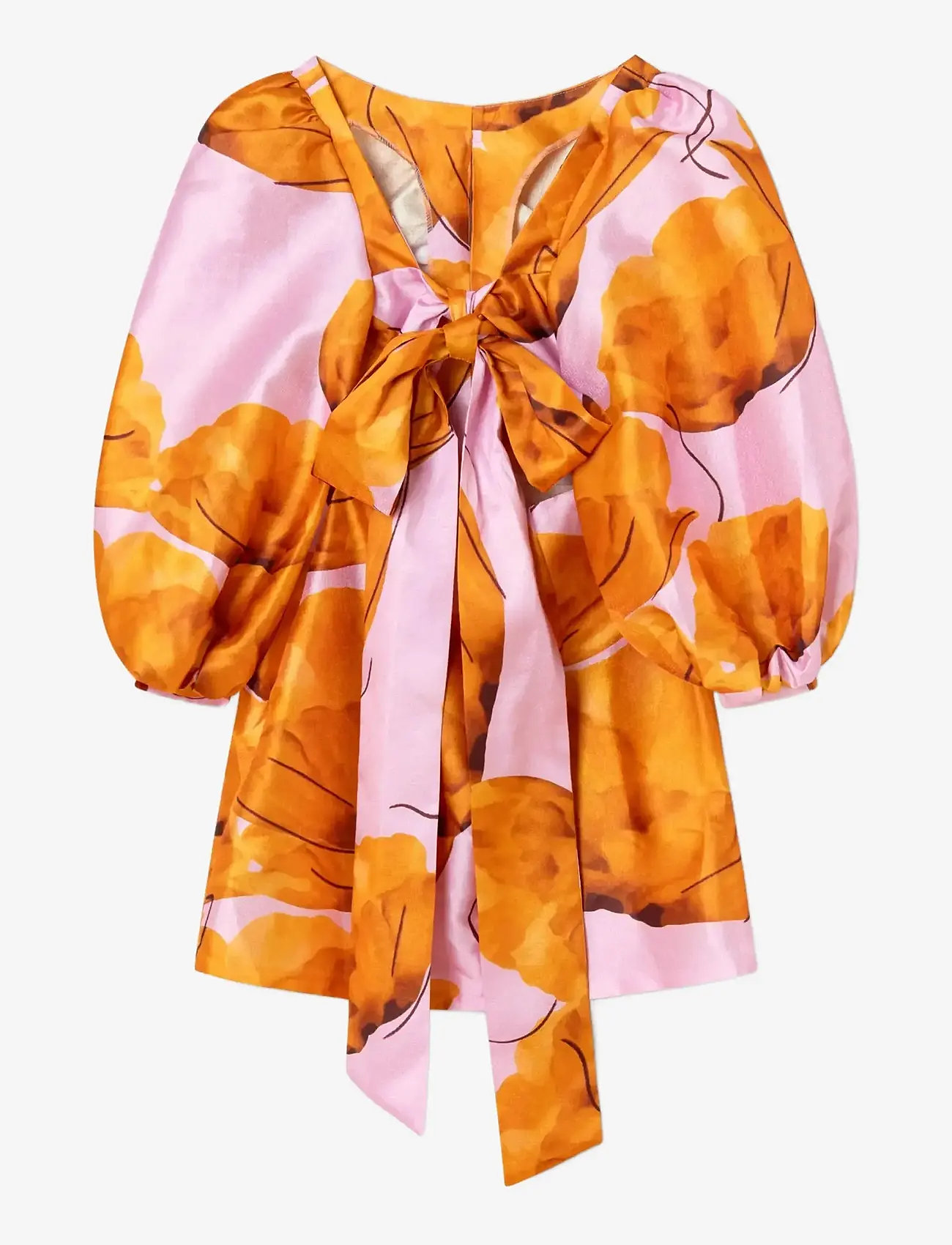 Laagam - LIZA FLEUR PUFF SLEEVE DRESS - suvekleidid - orange - 2