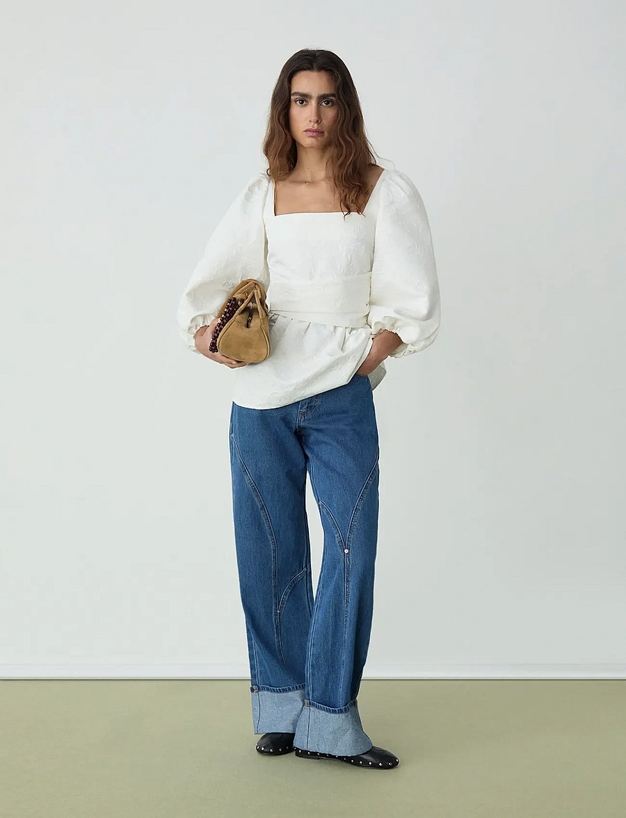 Laagam - CECILE WHITE BLOUSE - blūzes ar garām piedurknēm - white - 0