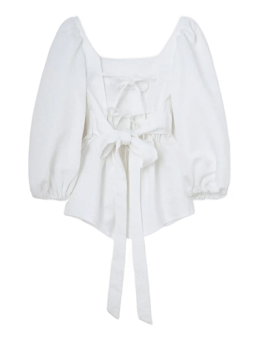 Laagam - CECILE WHITE BLOUSE - blūzes ar garām piedurknēm - white - 2