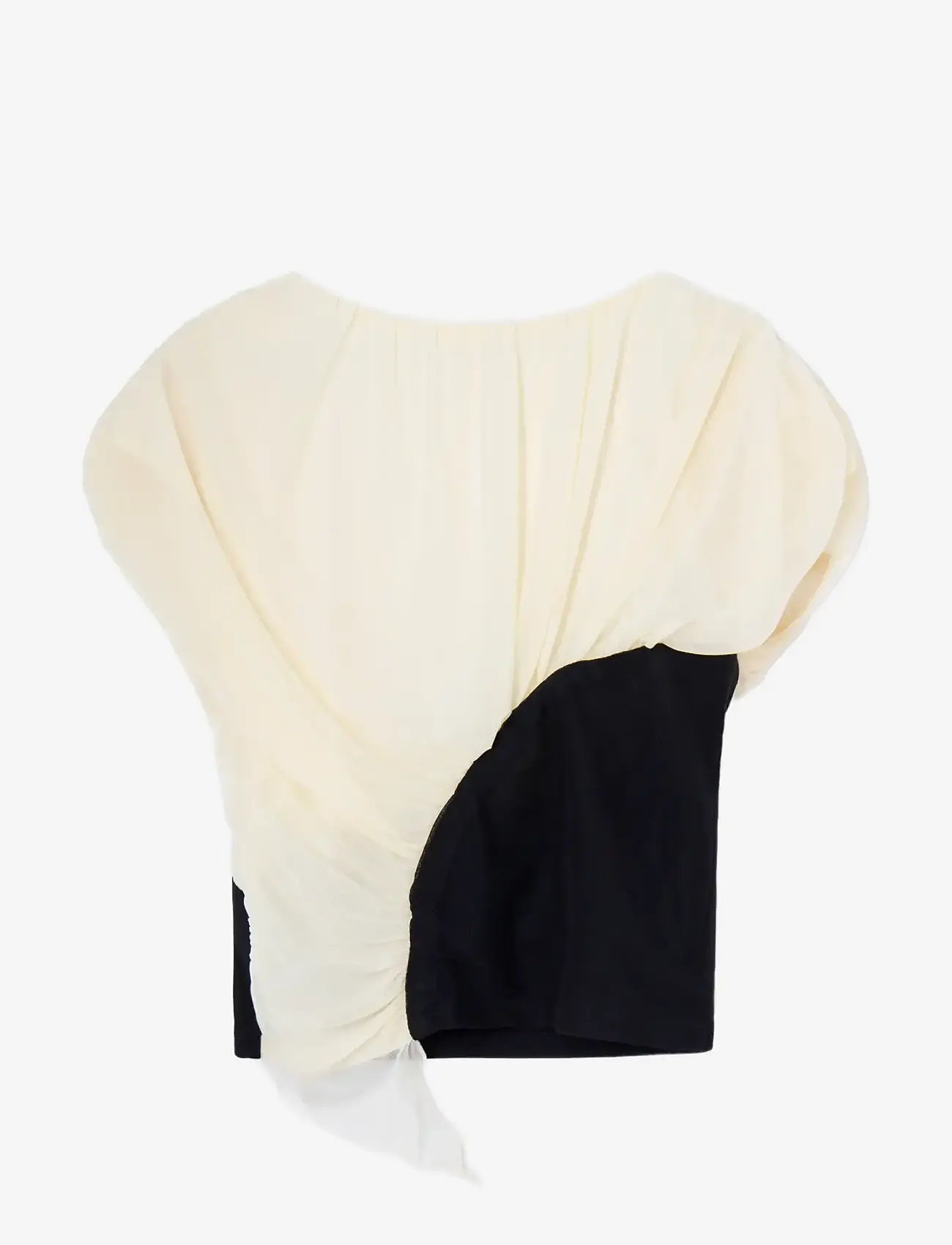 Laagam - GEMINI ECRU DRAPED TOP - kurzämlige blusen - ecru - 1