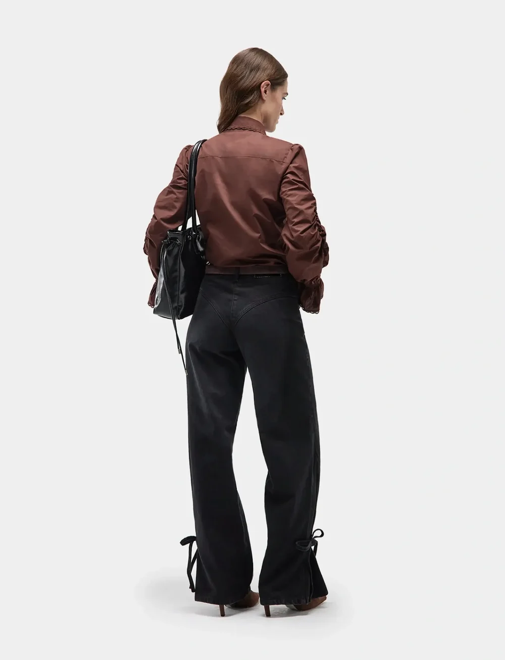 Laagam - JADA BLACK DENIM RELAXED JEANS - vida jeans - black - 3