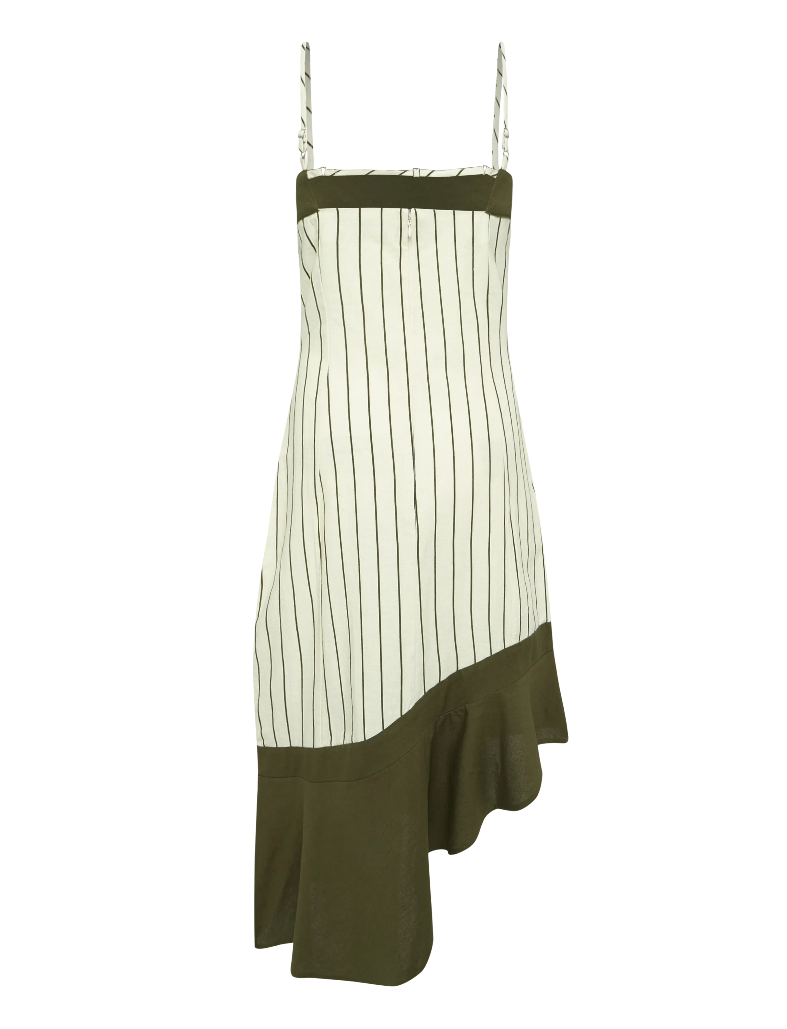 Laagam - BREEZE KAKHI ASYMMETRIC MIDI DRESS - robes d'été - khaki - 2