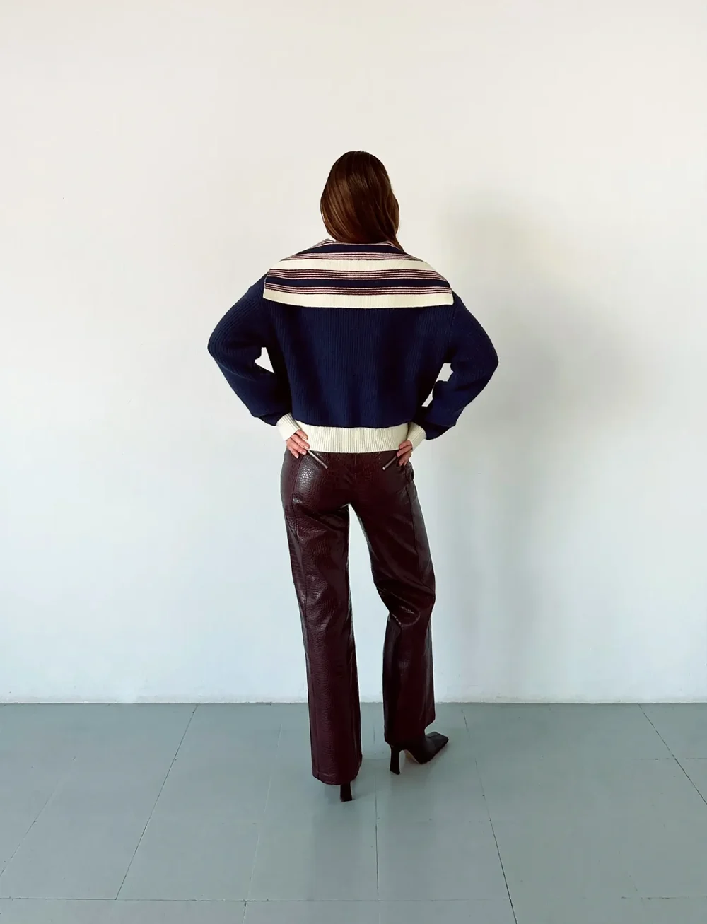 Laagam - NAPLES NAVY KNIT - cardigans - dark navy blue - 5