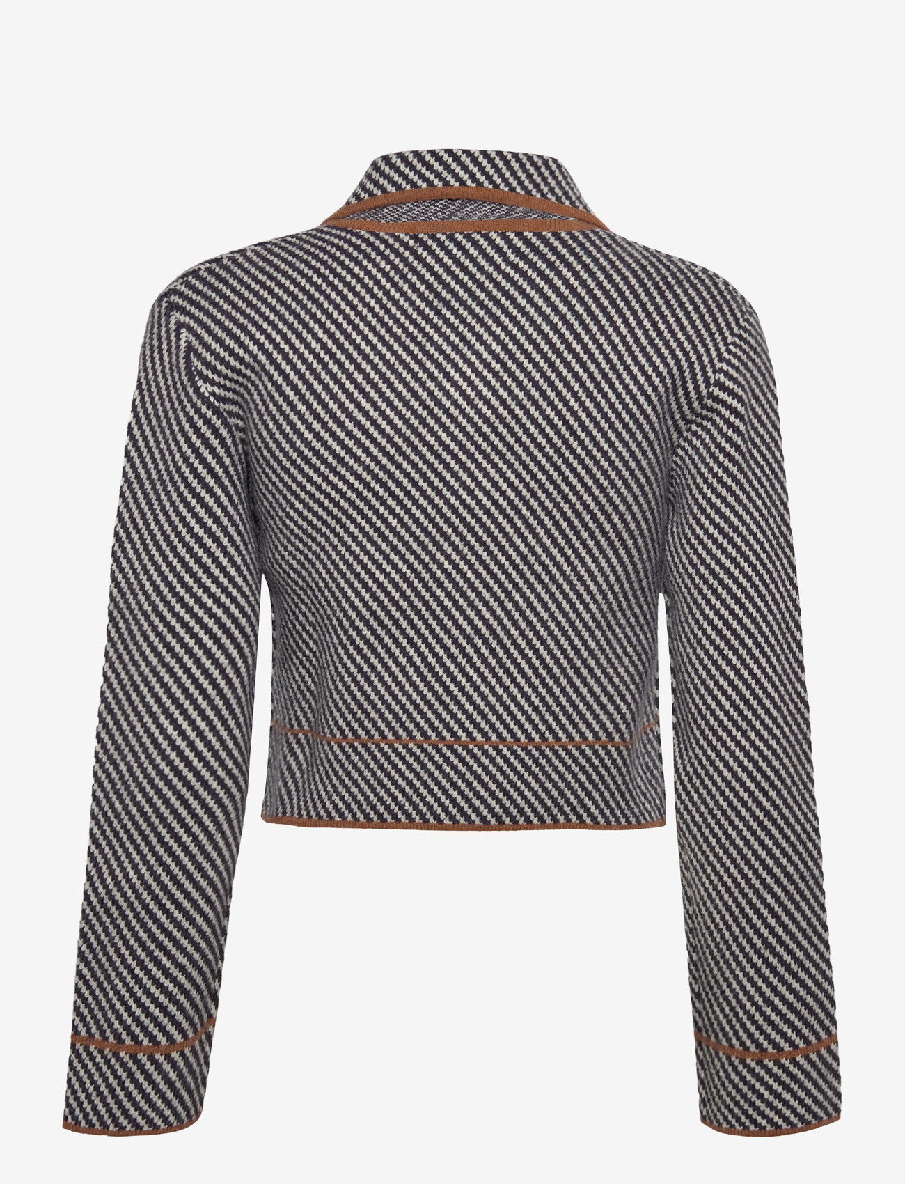 Laagam - BEVERLY GREY STRIPED CARDIGAN - forårsjakker - grey - 2