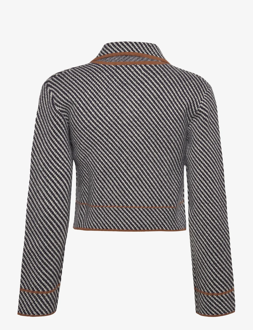 Laagam - BEVERLY GREY STRIPED CARDIGAN - efterårsjakker - grey - 2