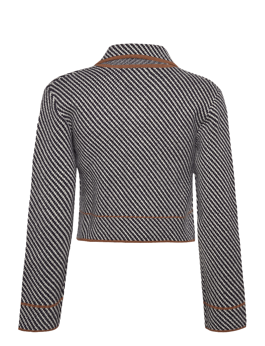 Laagam - BEVERLY GREY STRIPED CARDIGAN - grey - 2