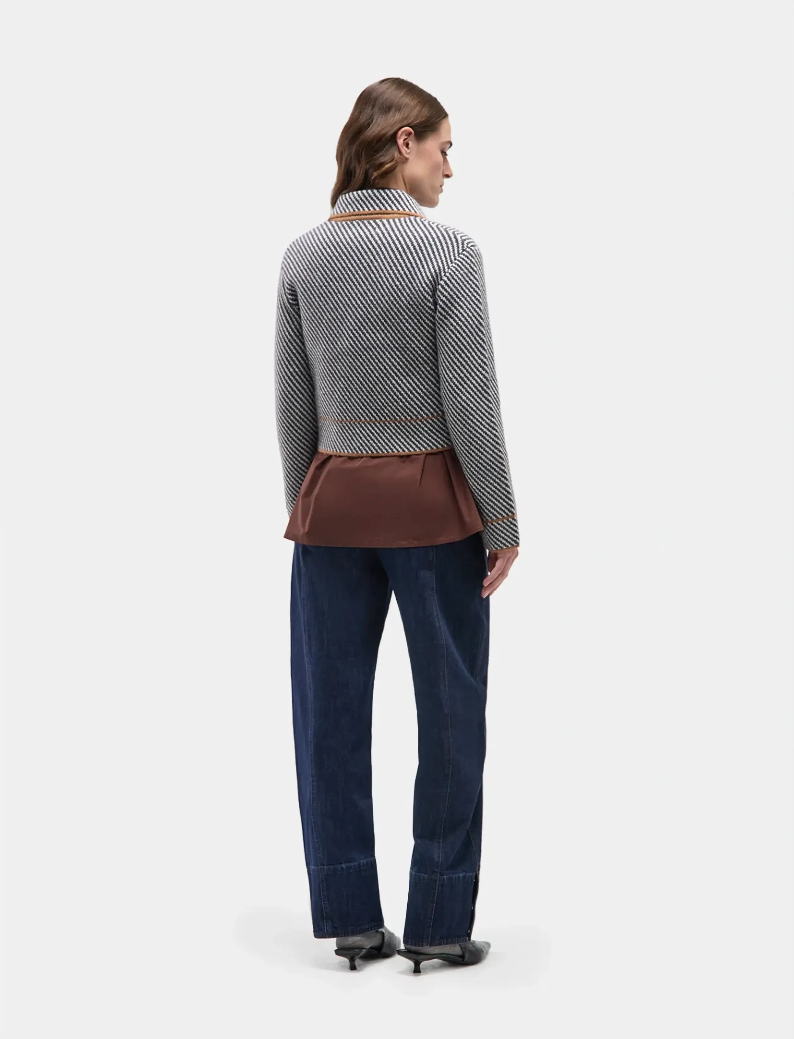 Laagam - BEVERLY GREY STRIPED CARDIGAN - grey - 3