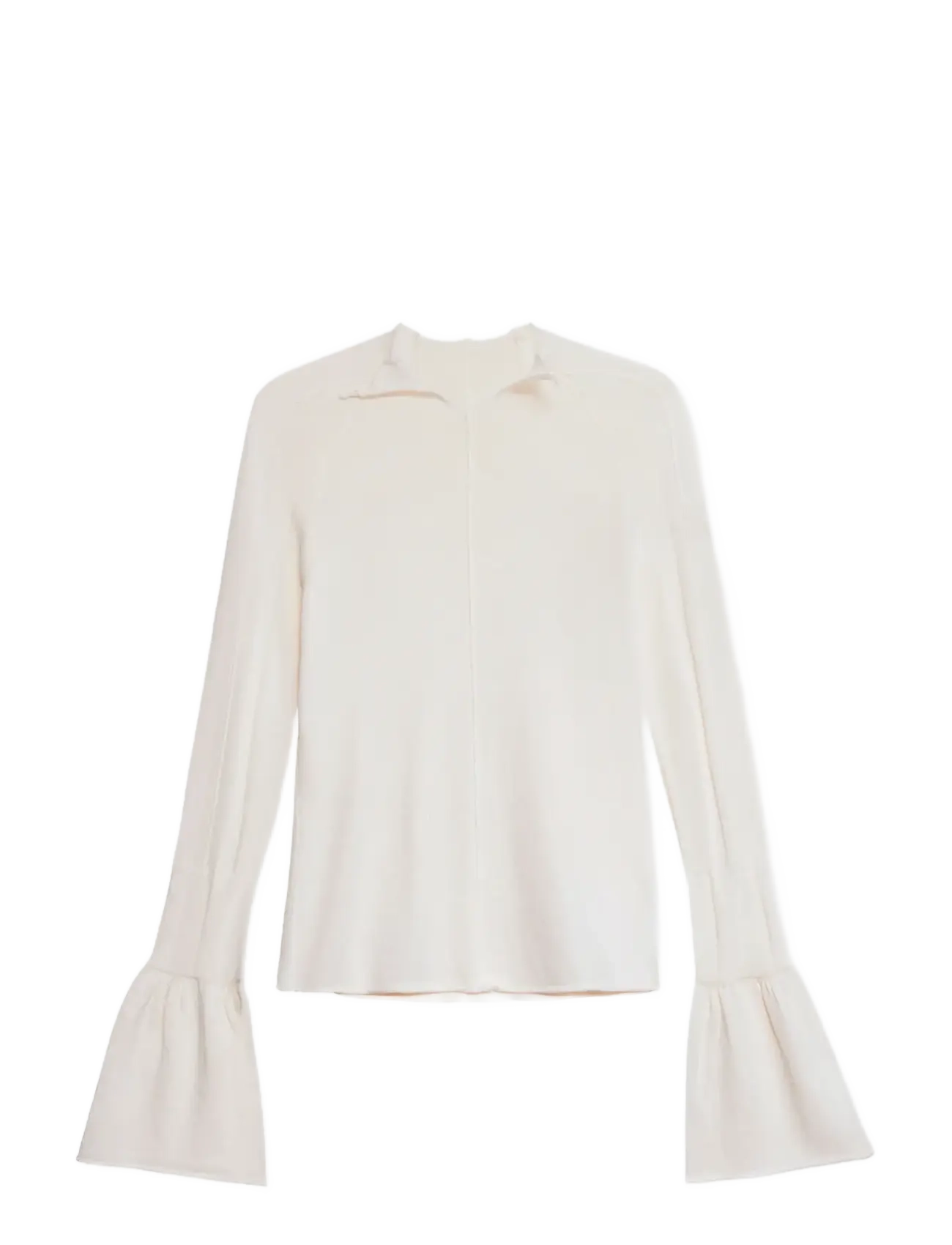 Laagam ODINE ECRU KNITTED LONG KNITTED TOP - Bluser - ECRU / white