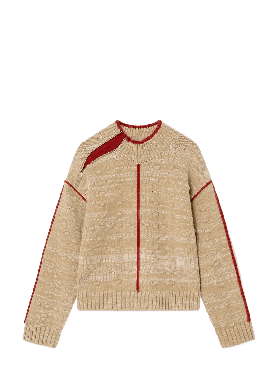 Laagam - RIBES BEIGE TEXTURED KNIT - tröjor - beige - 0