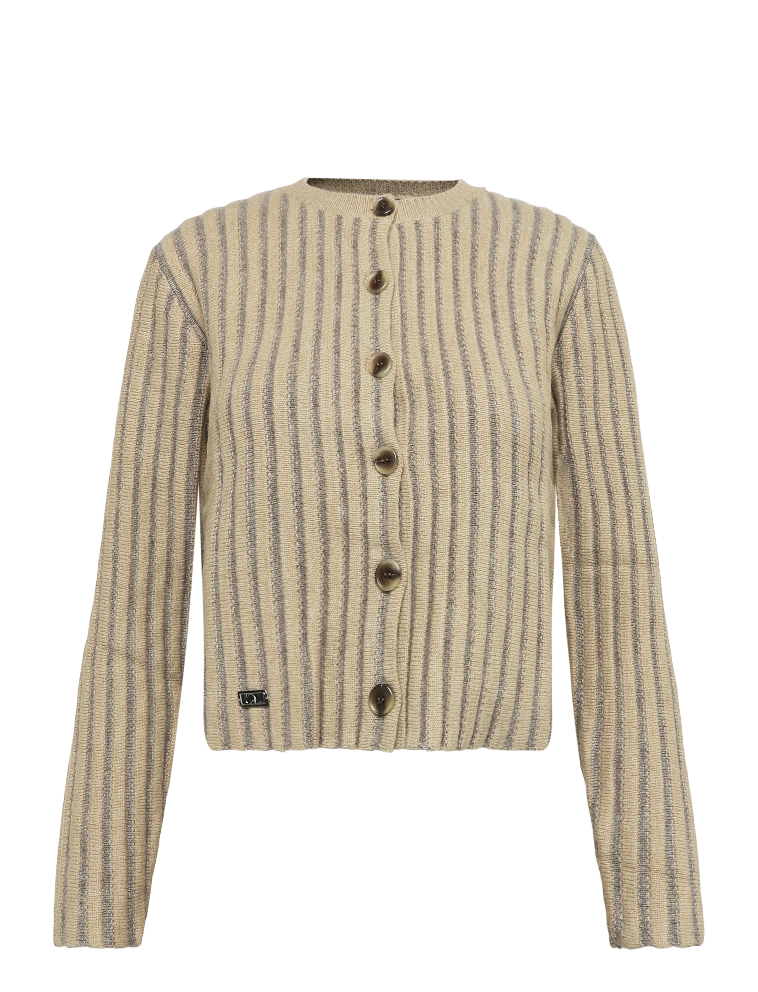 Laagam JOYCE ECRU TEXTURED CARDIGAN - Hverdags stil - ECRU / beige
