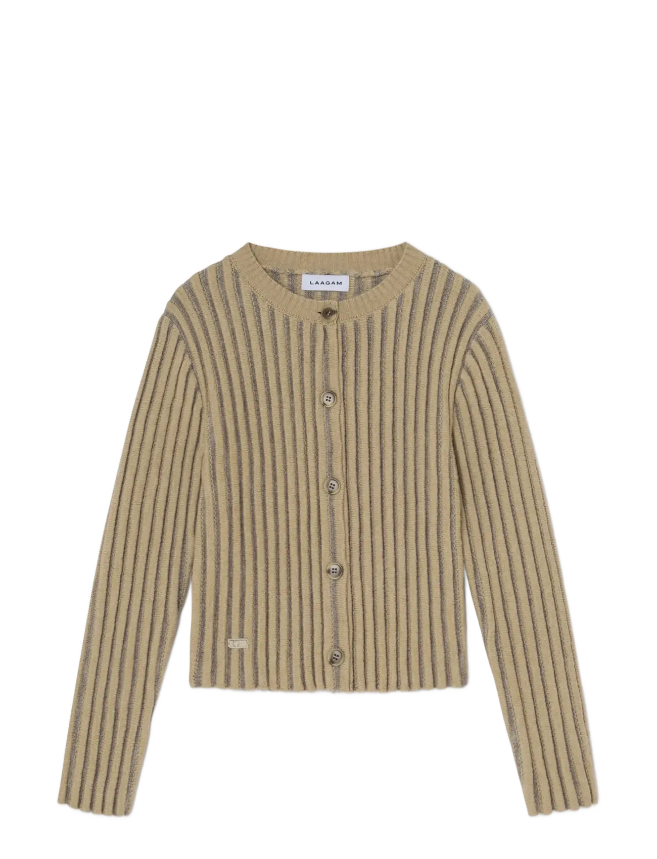 Laagam JOYCE ECRU TEXTURED CARDIGAN - Koftor - ECRU / beige