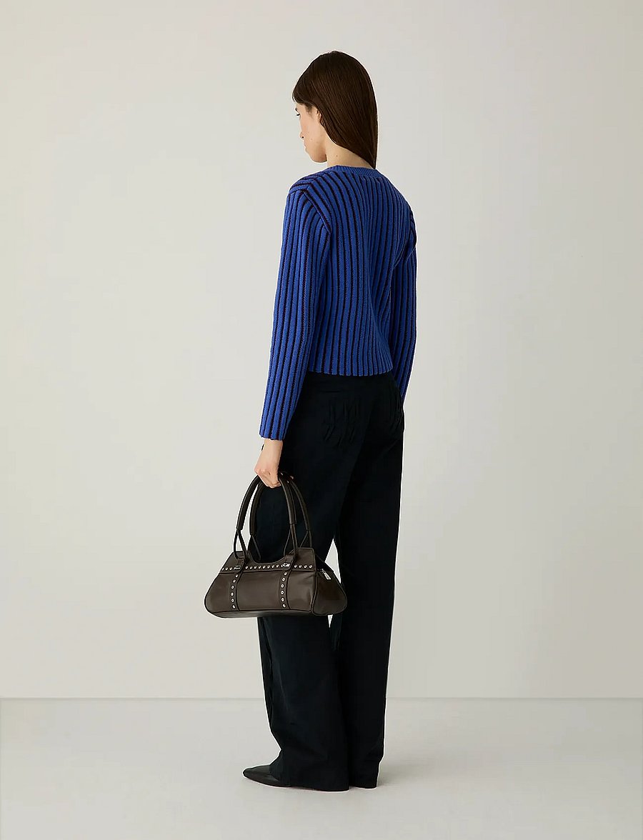 Laagam - JOYCE BLUE TEXTURED CARDIGAN - cardigans - blue - 4