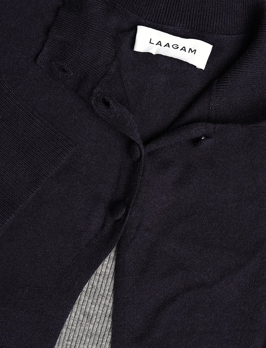 Laagam - HALSEY NAVY CARDIGAN - lühikesed topid - navy blue - 2
