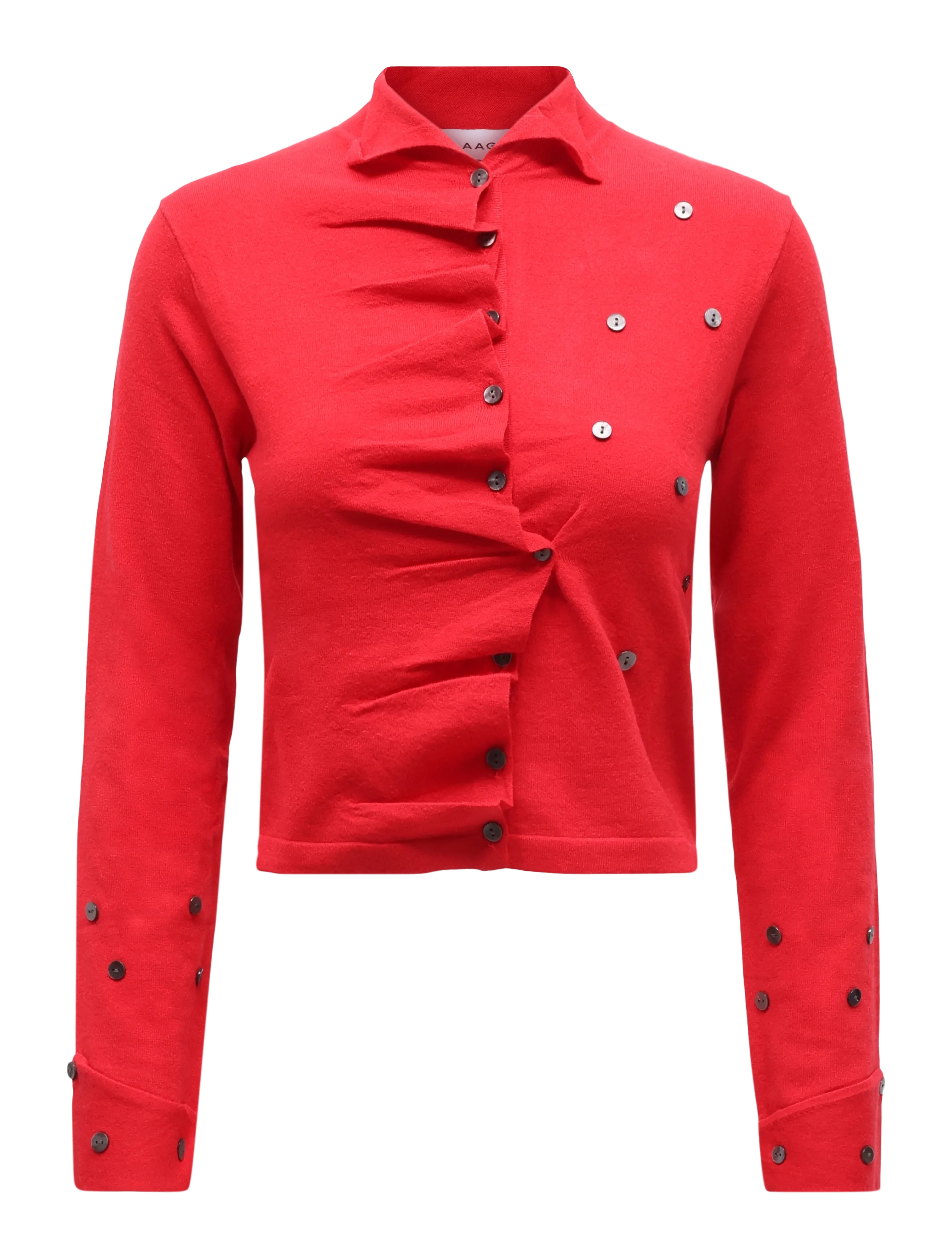 Laagam FIA RED BUTTONED CARDIGAN - Cardigans - RED / red