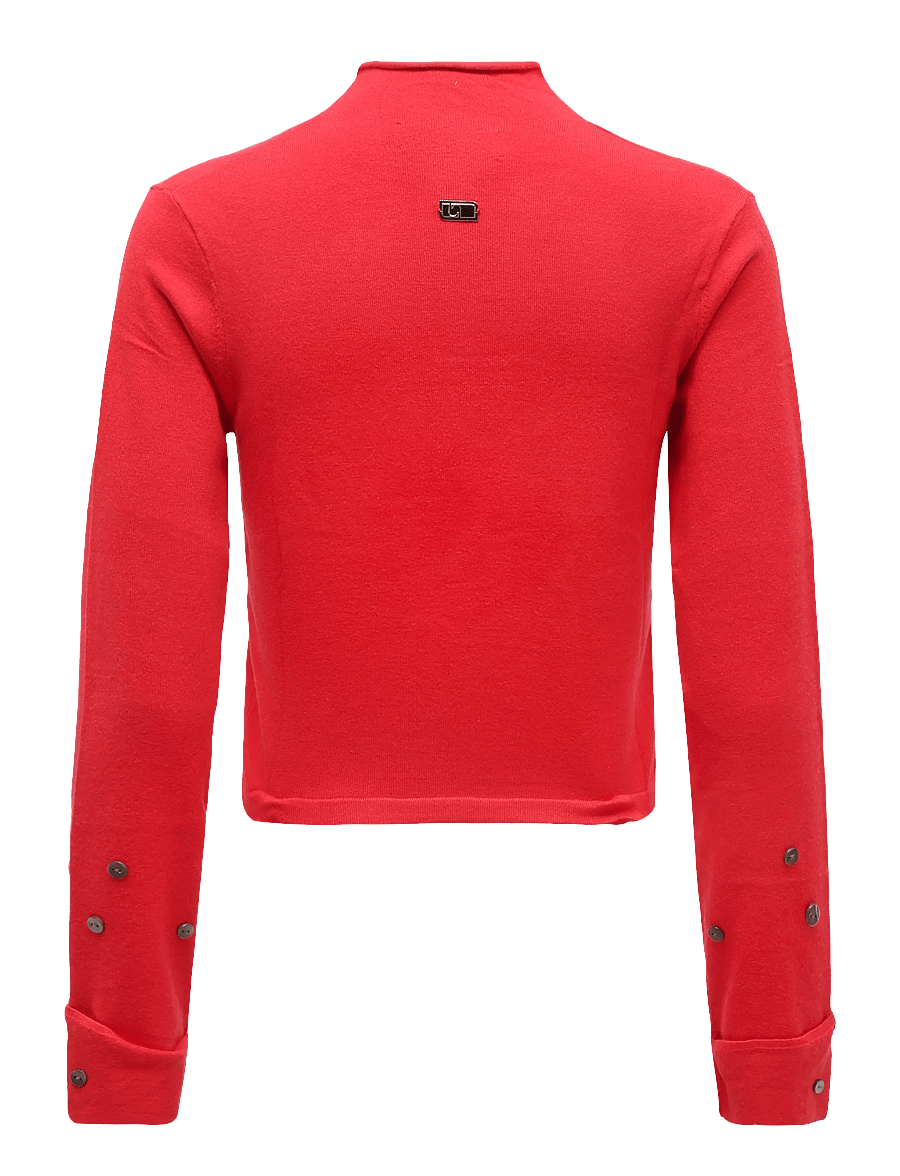 Laagam - FIA RED BUTTONED CARDIGAN - strickjacken - red - 1