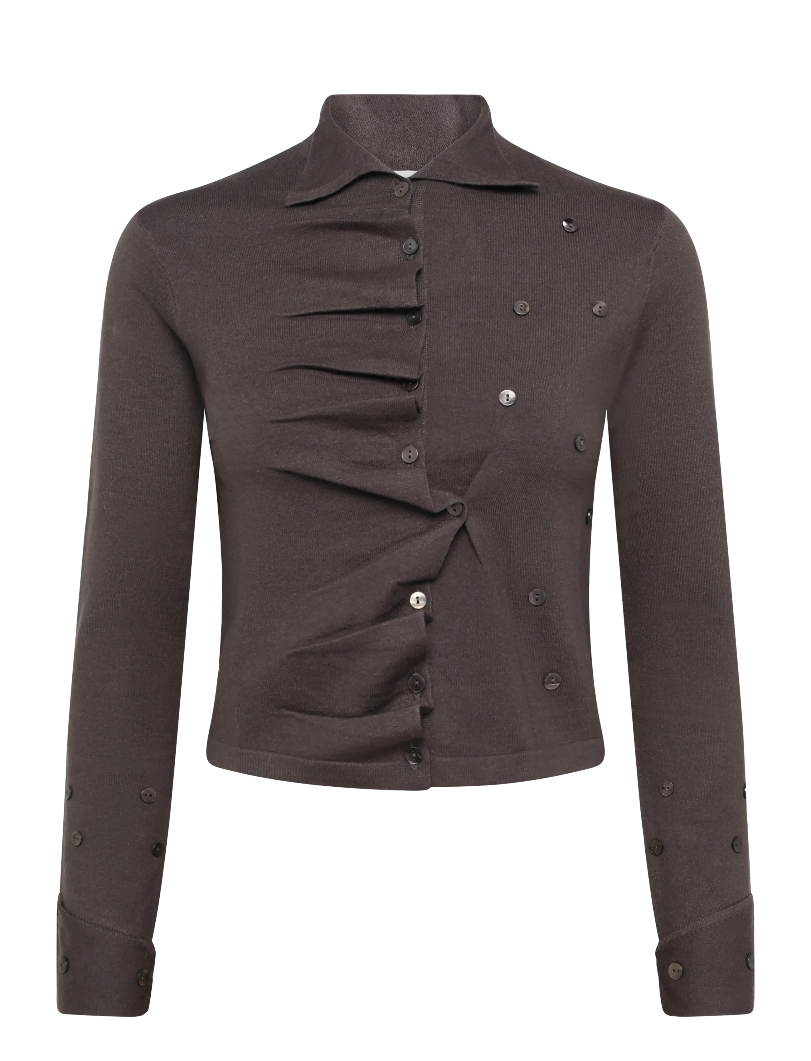 Laagam FIA GREY BUTTONED CARDIGAN - Cardigans - GREY / grey