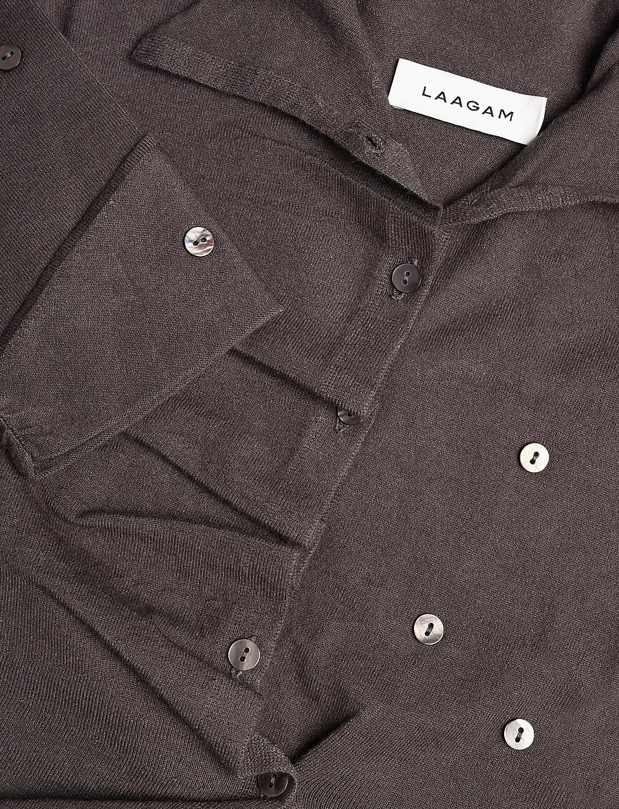 Laagam - FIA GREY BUTTONED CARDIGAN - strickjacken - grey - 2