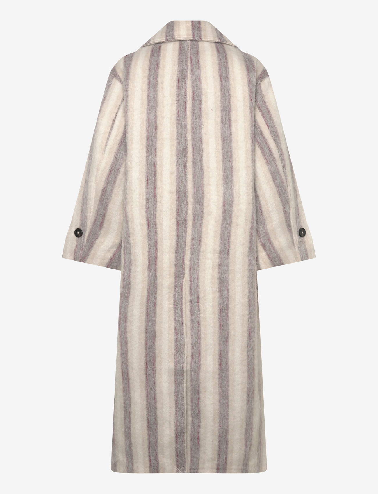Laagam - PORTOBELLO ECRU STRIPED LONG COAT - tunna kappor - ecru - 2