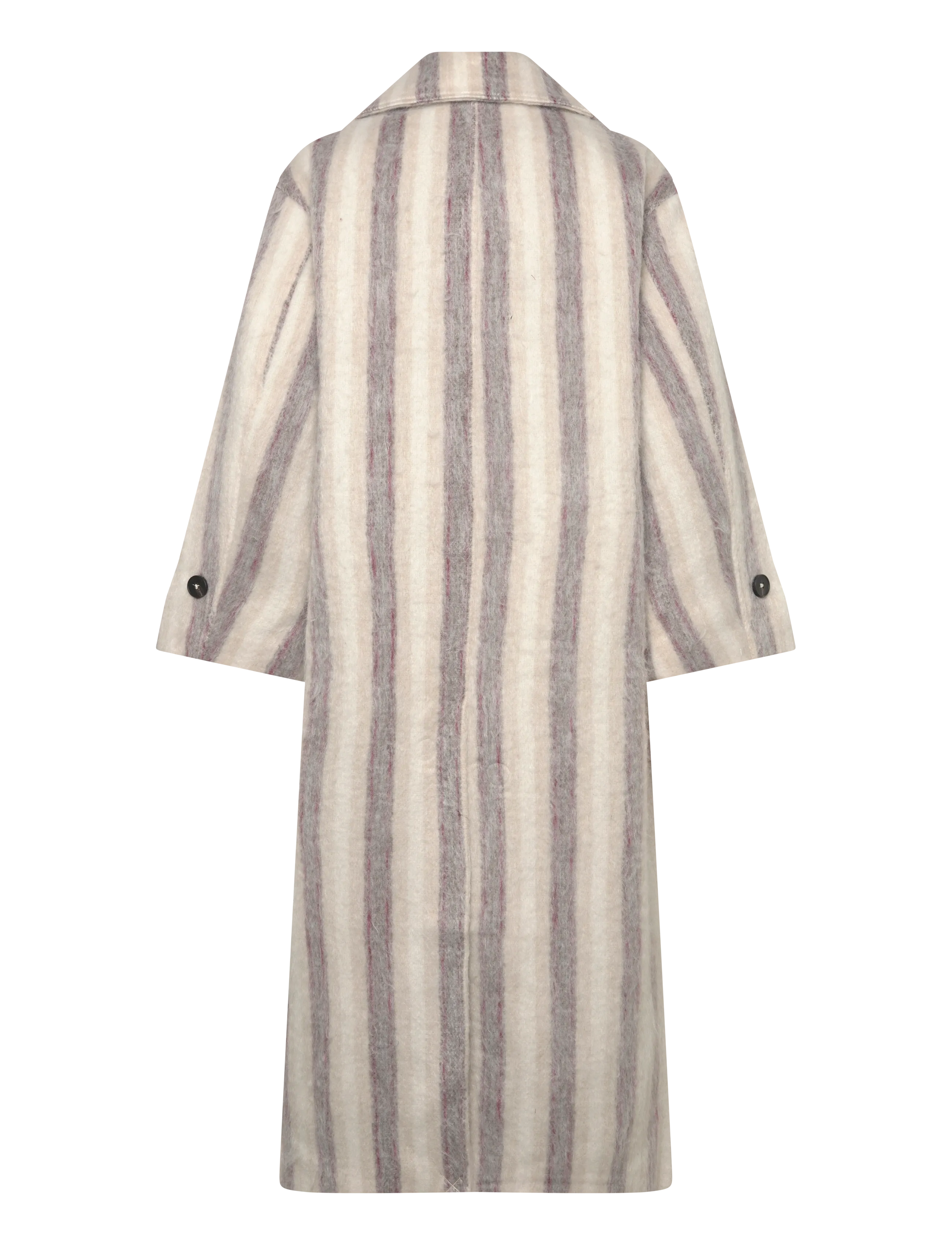 Laagam - PORTOBELLO ECRU STRIPED LONG COAT - lette frakker - ecru - 2