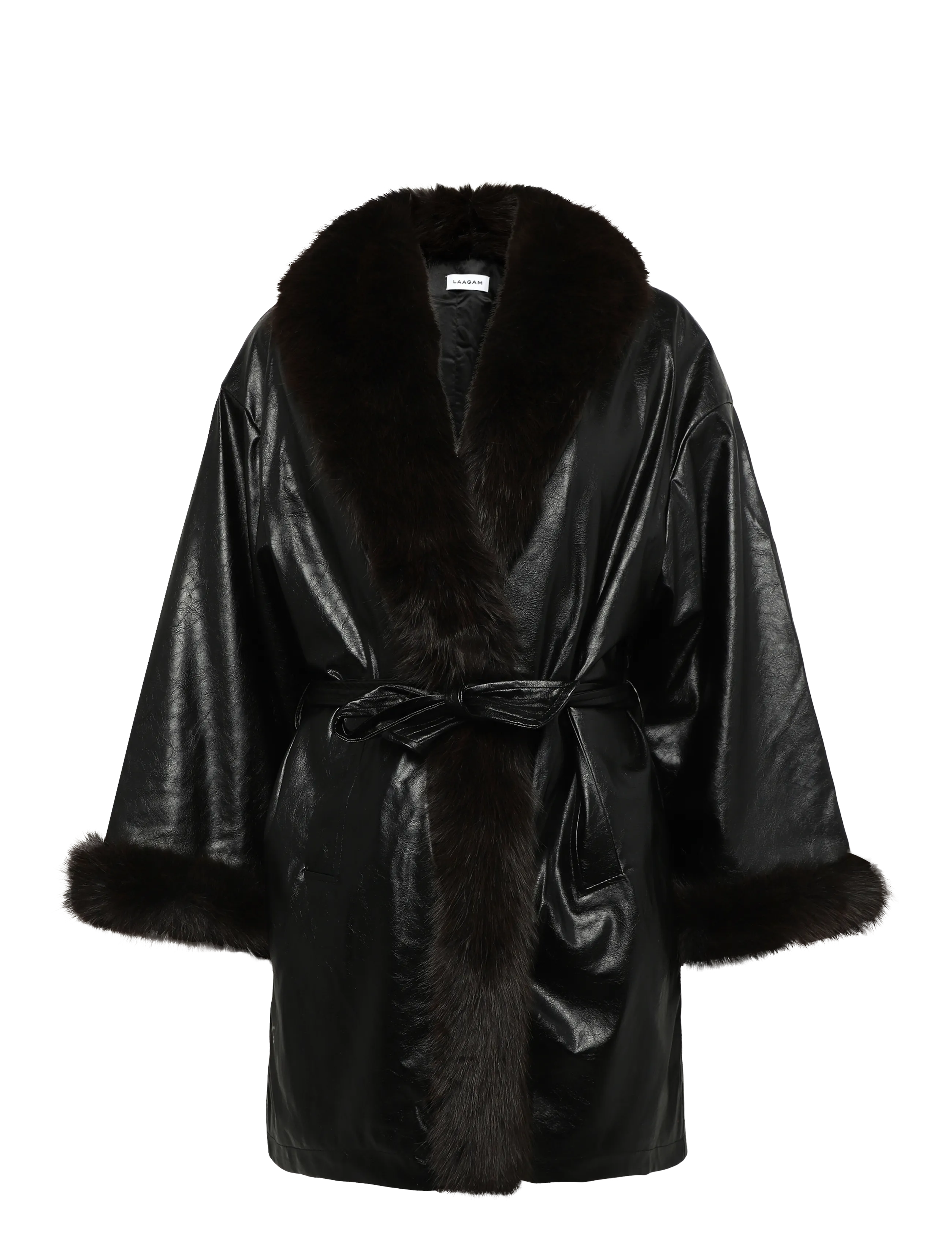 Laagam ORIANE BLACK SHORT COAT - Jackor & Kappor - BLACK / black