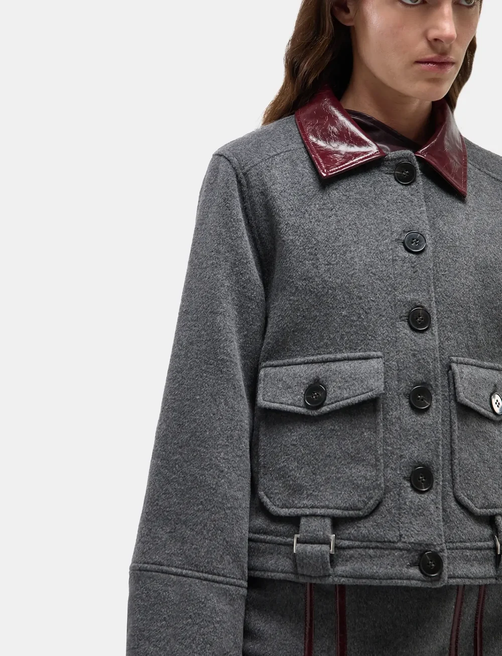 Laagam - BRUNA GREY JACKET - uldfrakker - dark grey - 4