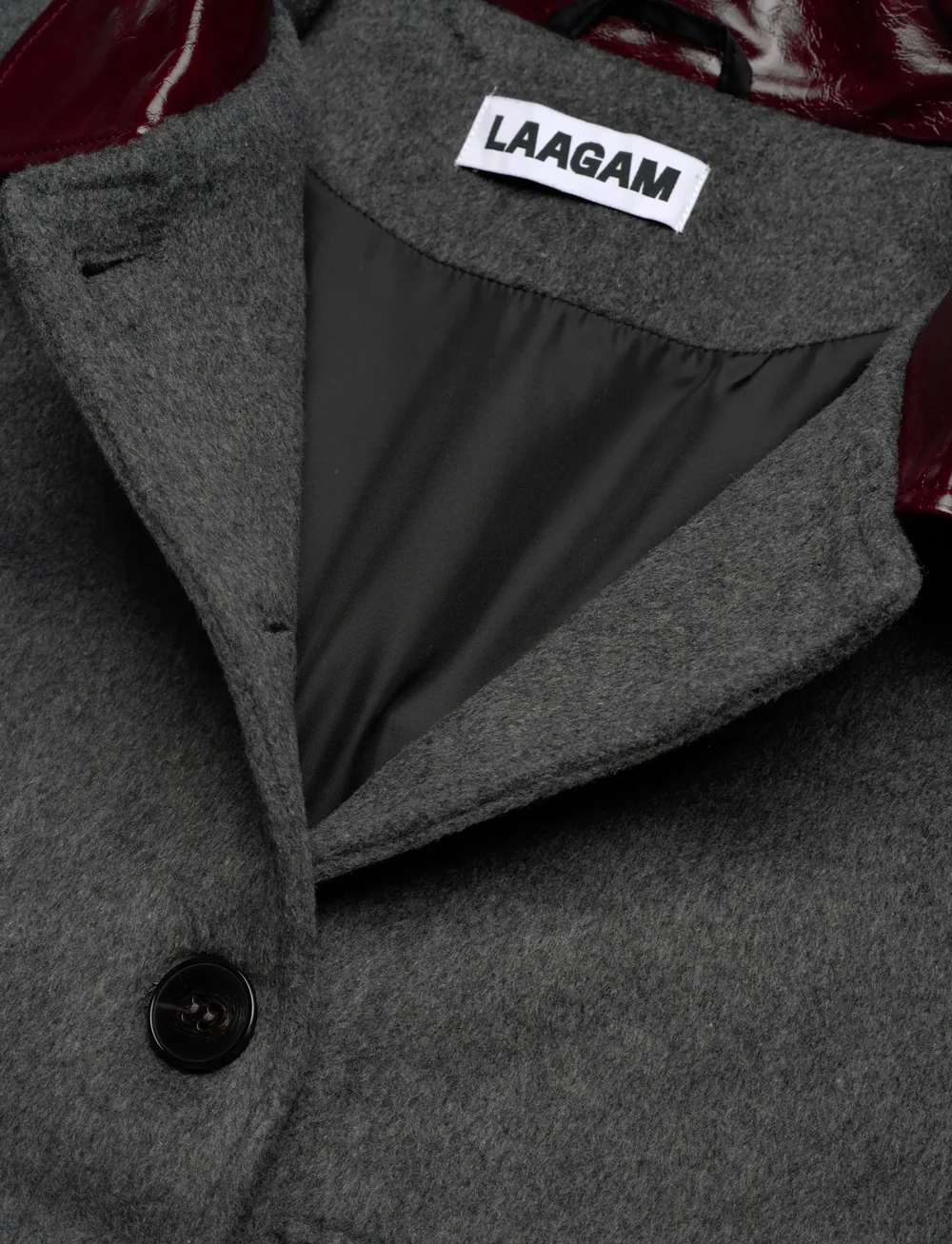 Laagam - BRUNA GREY JACKET - uldfrakker - dark grey - 5