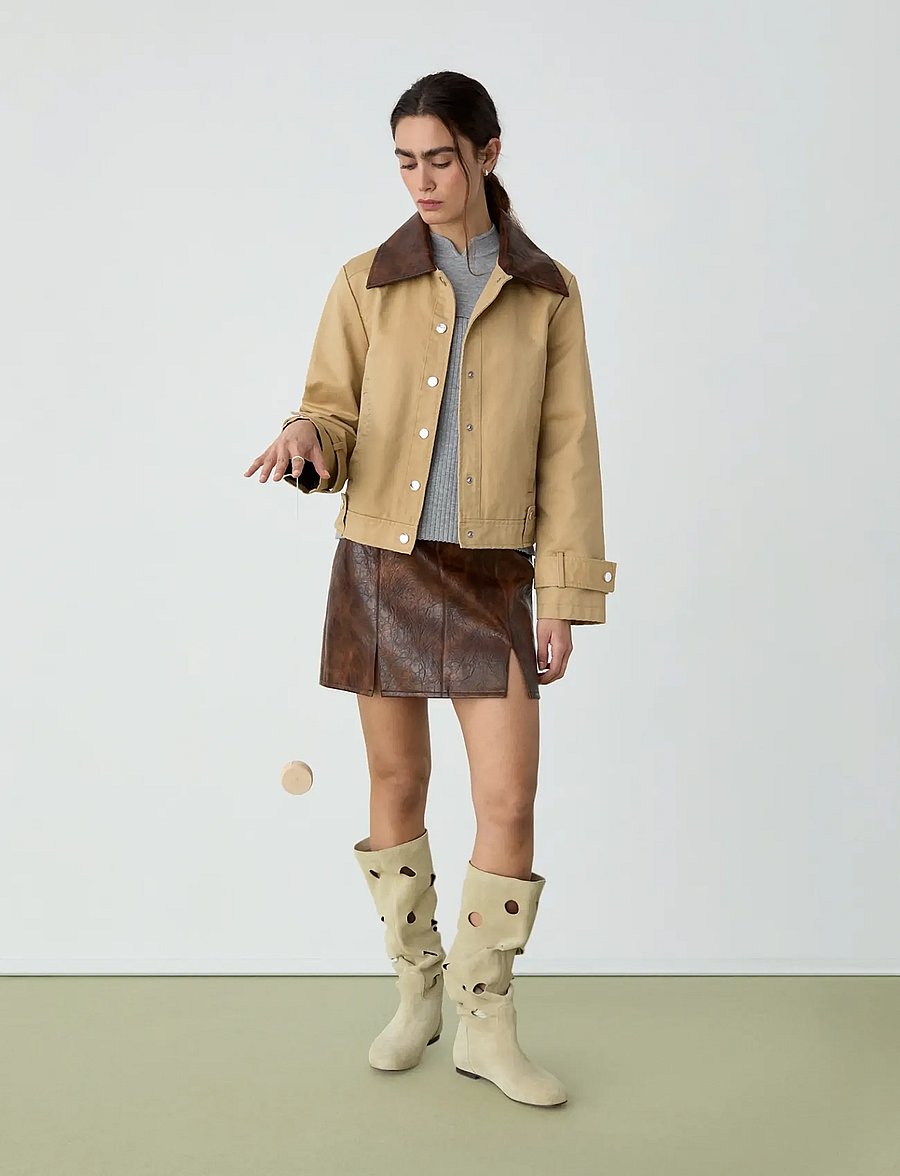 Laagam - BRAIDY BEIGE JACKET - pavasarinės striukės - beige - 2