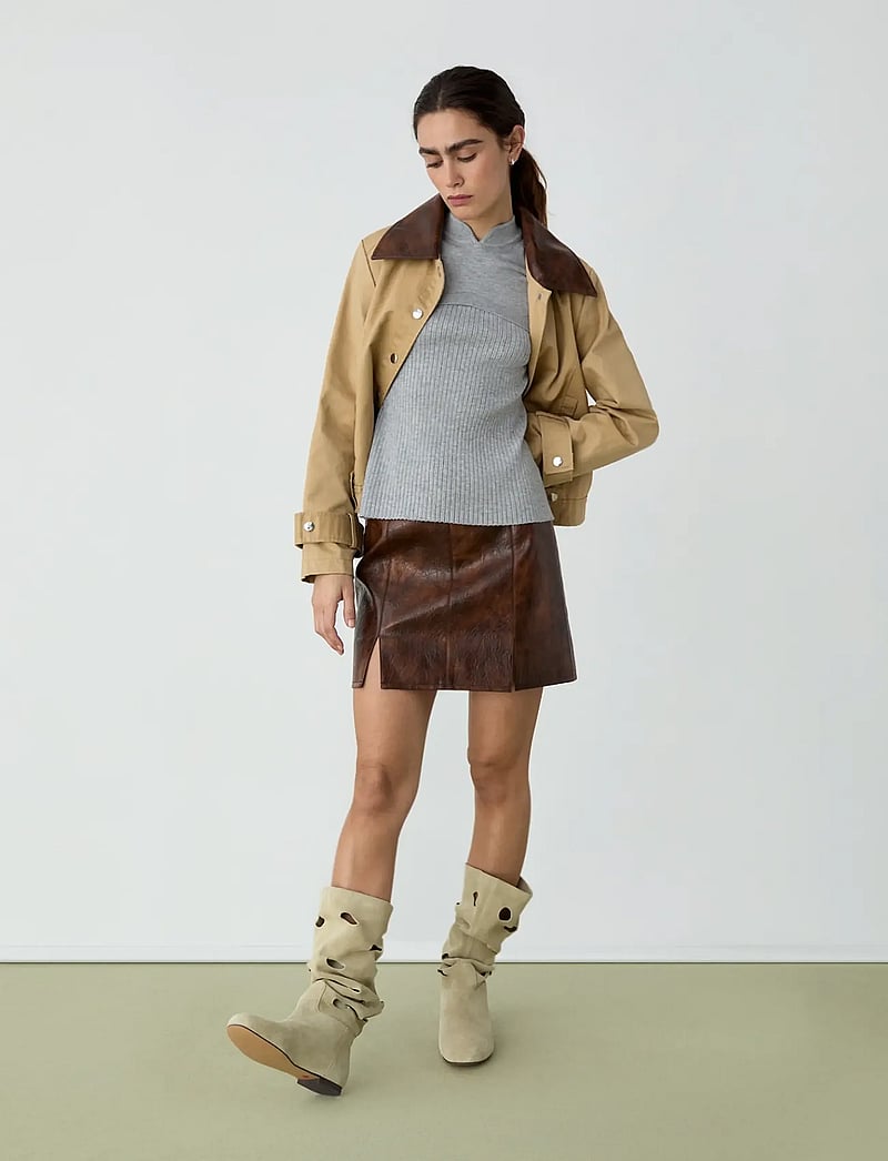 Laagam - BRAIDY BEIGE JACKET - spring jackets - beige - 3