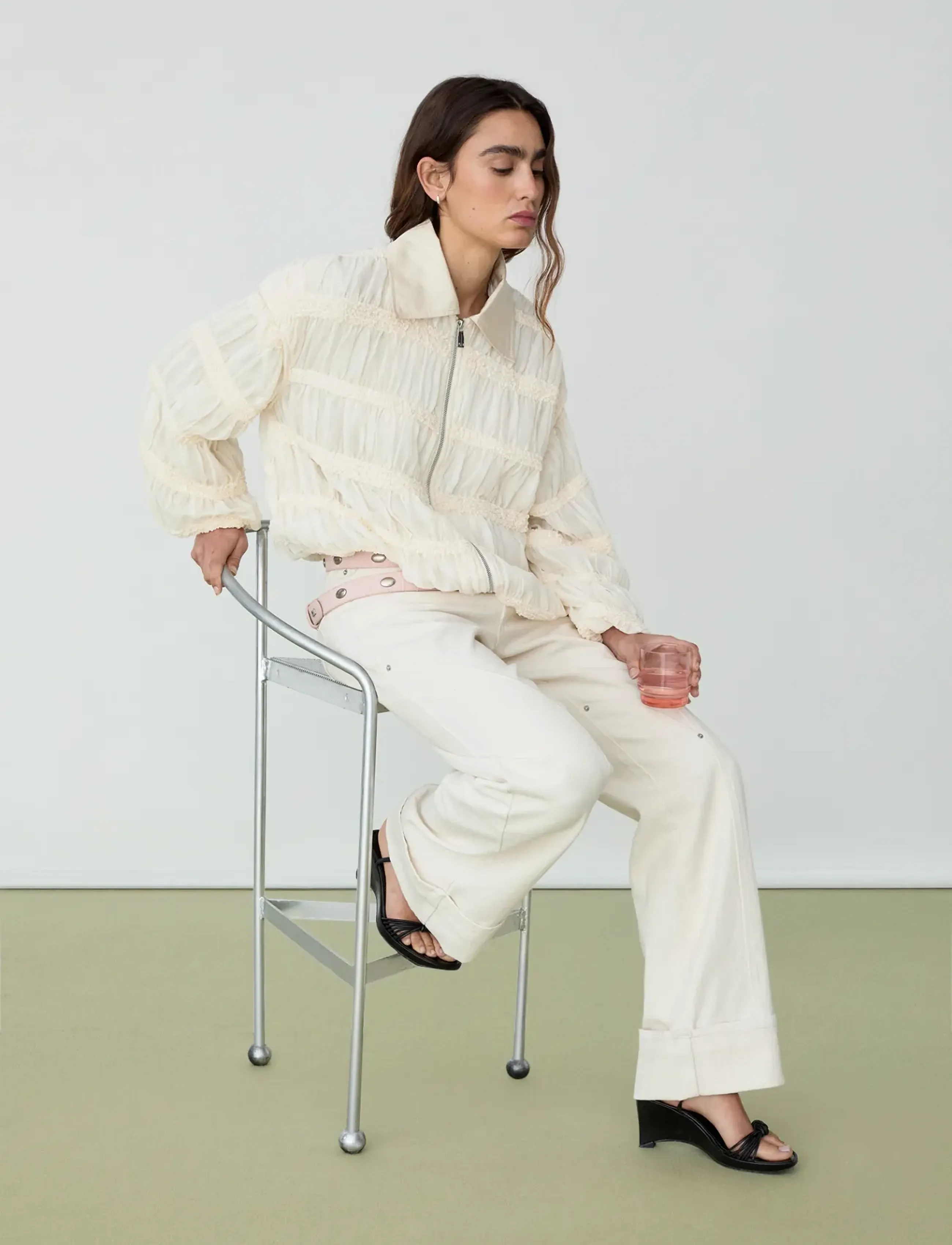 Laagam - KIARA ECRU BOMBER JACKET - forårsjakker - ecru - 2
