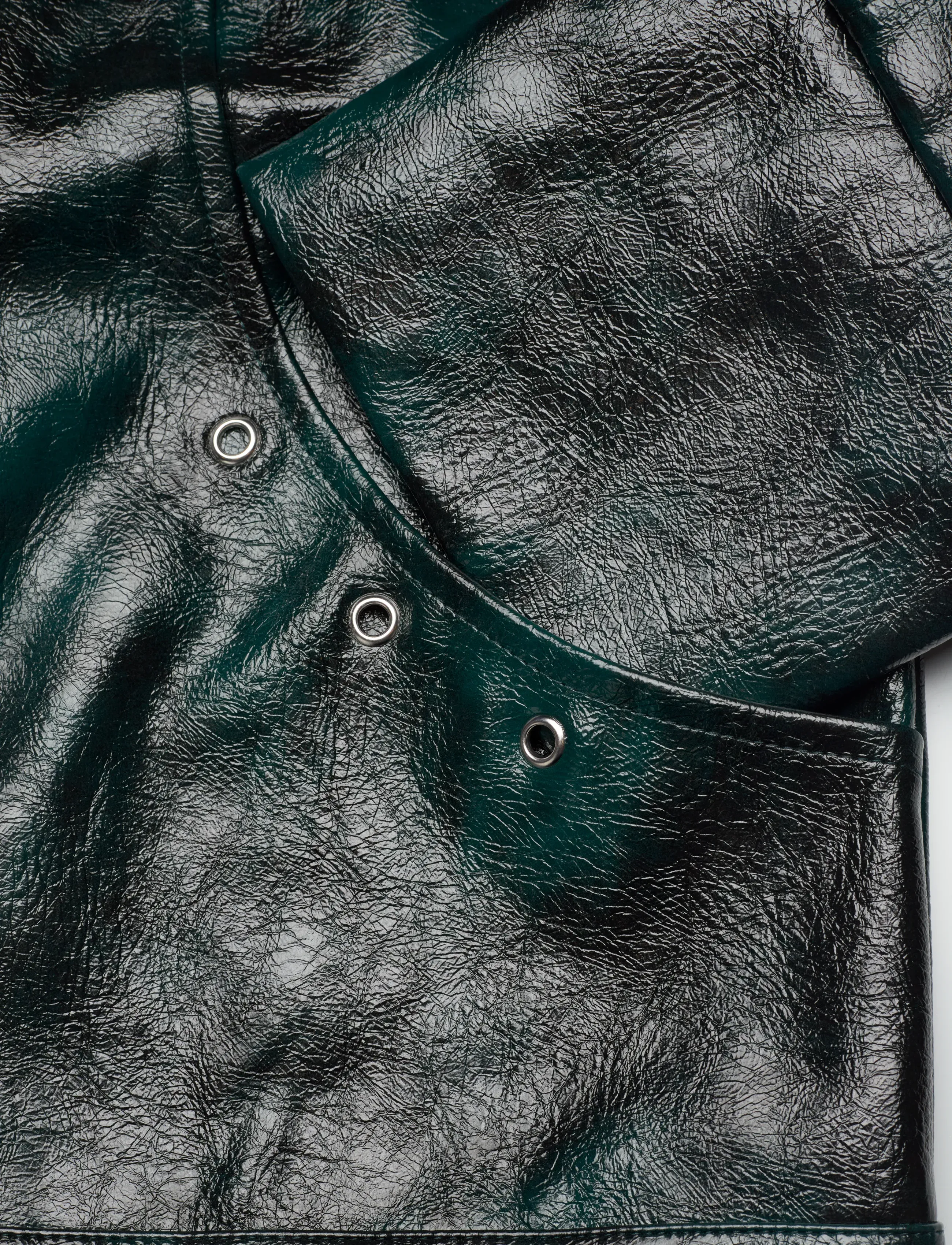 Laagam - THEA GREEN JACKET - lederjacken - dark green - 3