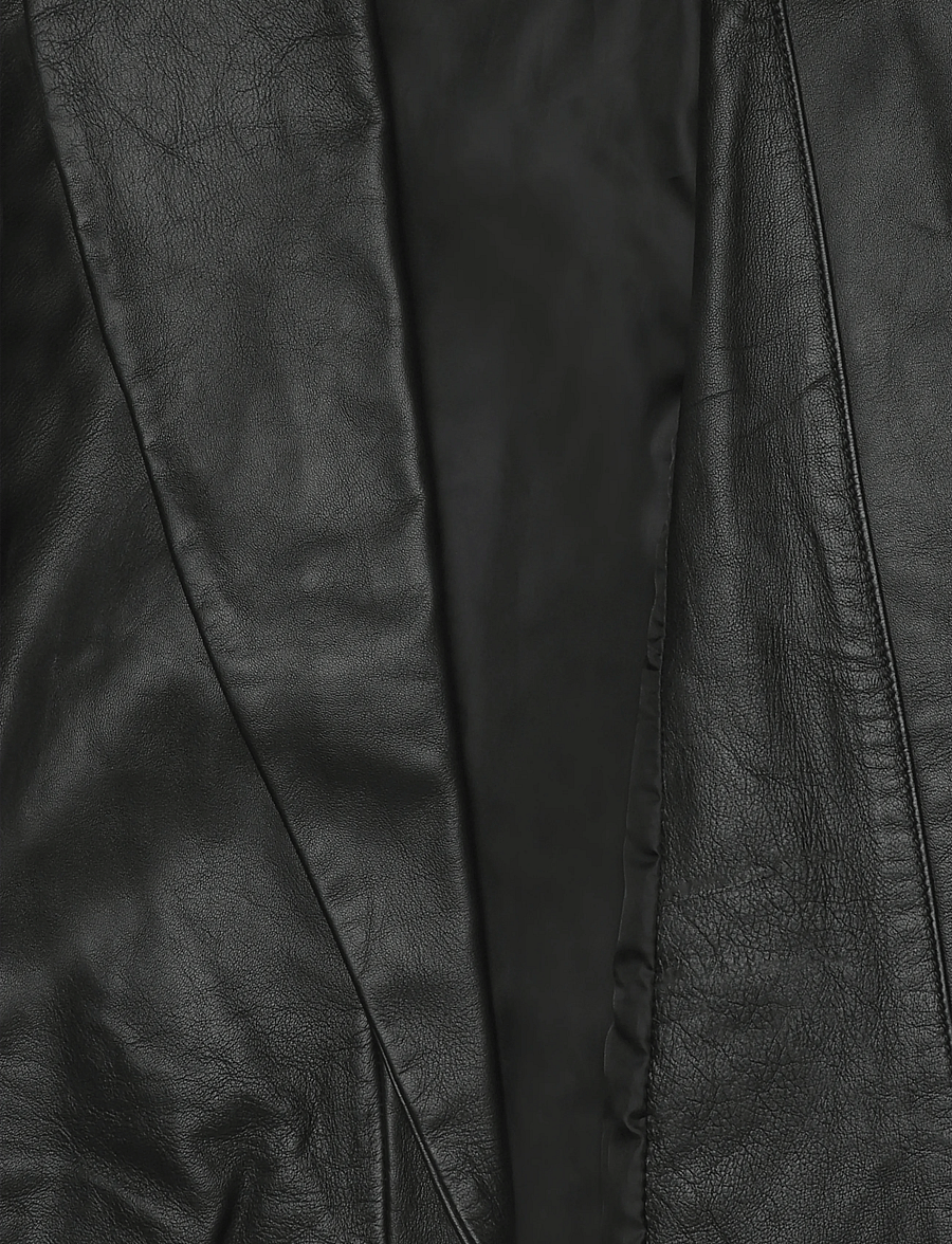 Laagam - TYRA REAL LEATHER BLACK BOMBER JACKET - virsjakas - black - 4
