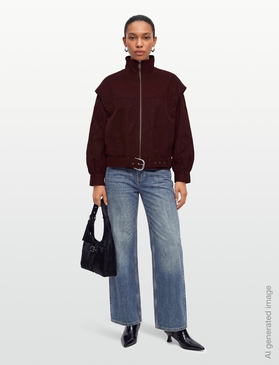 Laagam - SIGNY BURGUNDY BOMBER JACKET - bomberjakid - burgundy - 0