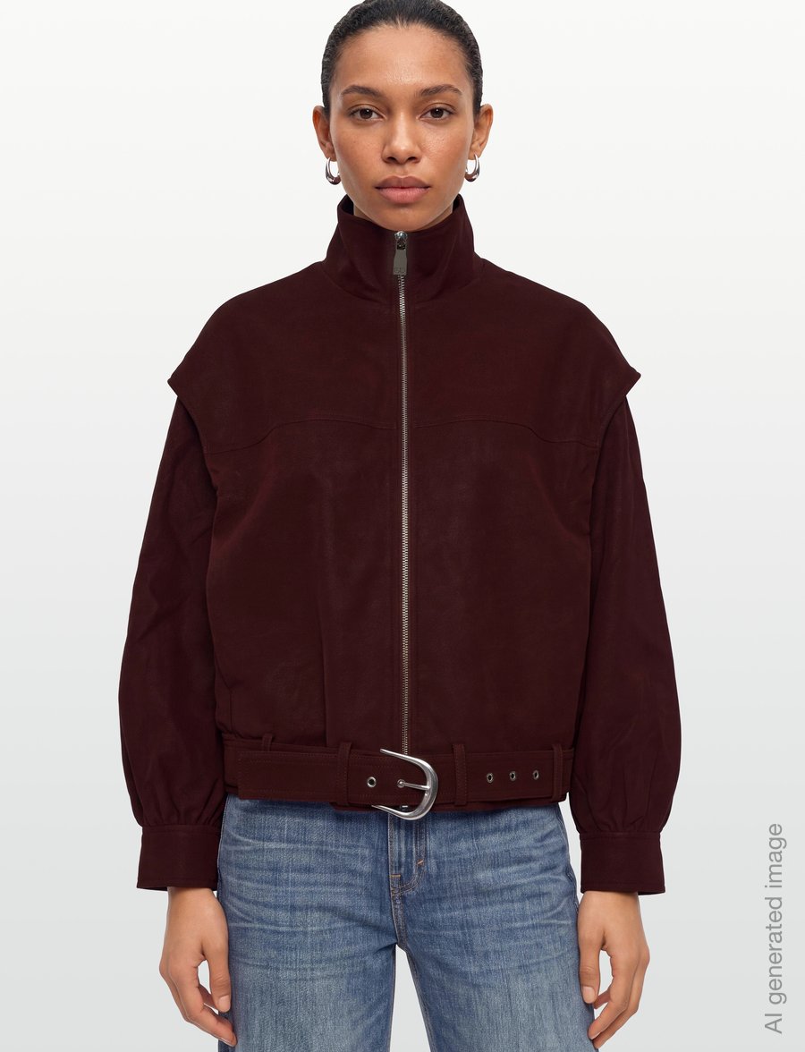Laagam - SIGNY BURGUNDY BOMBER JACKET - bomberjakid - burgundy - 3