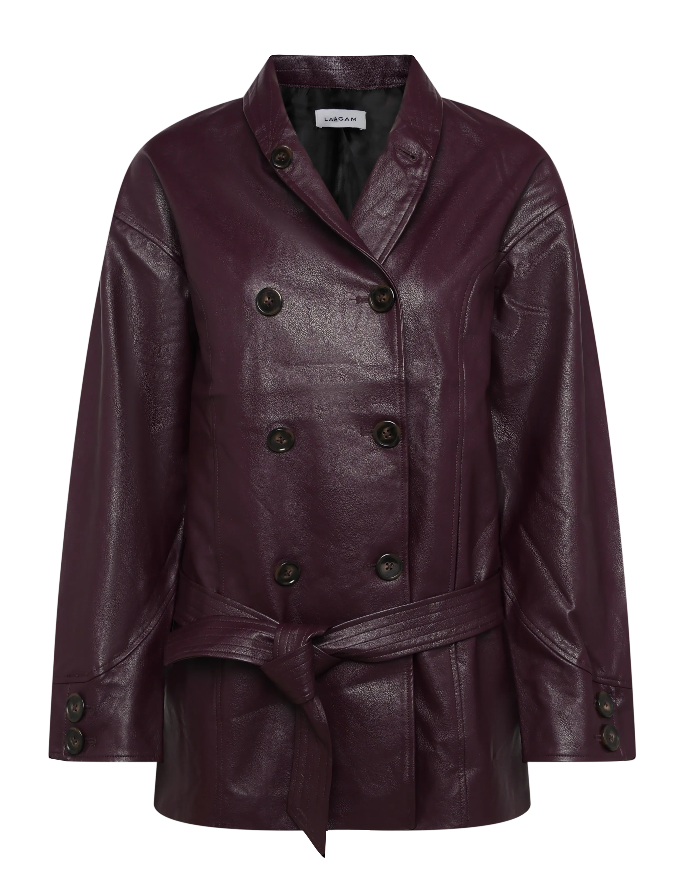 Laagam QUINN PLUM LONG JACKET - Jacken - PLUM / burgundy
