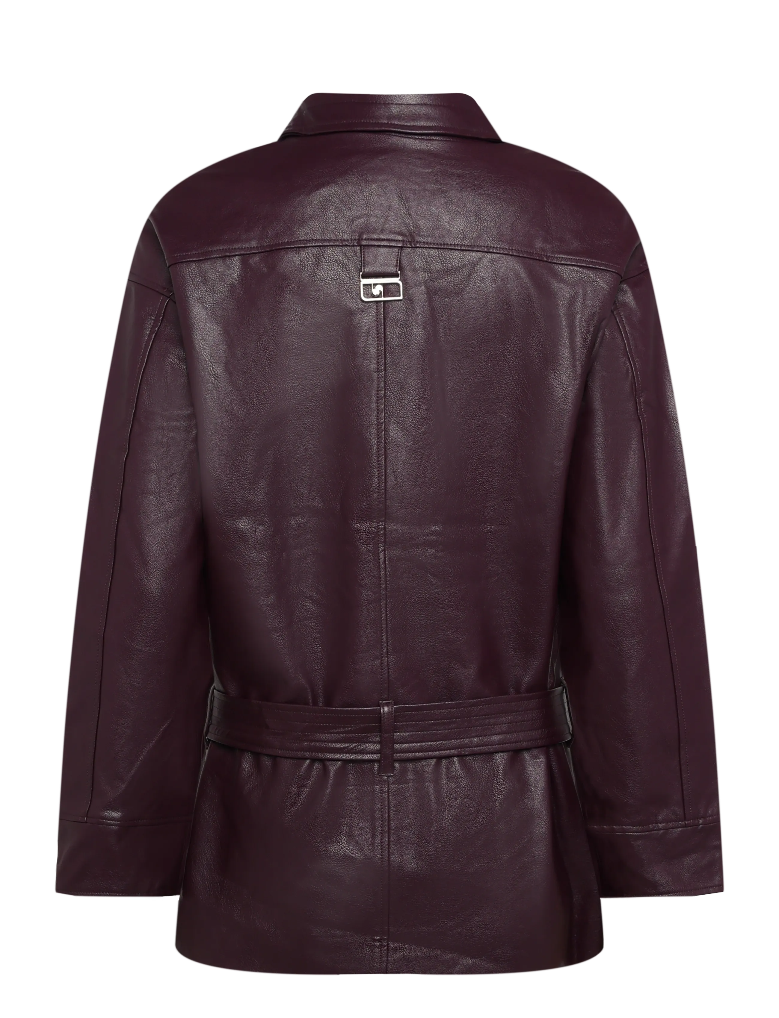 Laagam - QUINN PLUM LONG JACKET - lederjacken - plum - 1