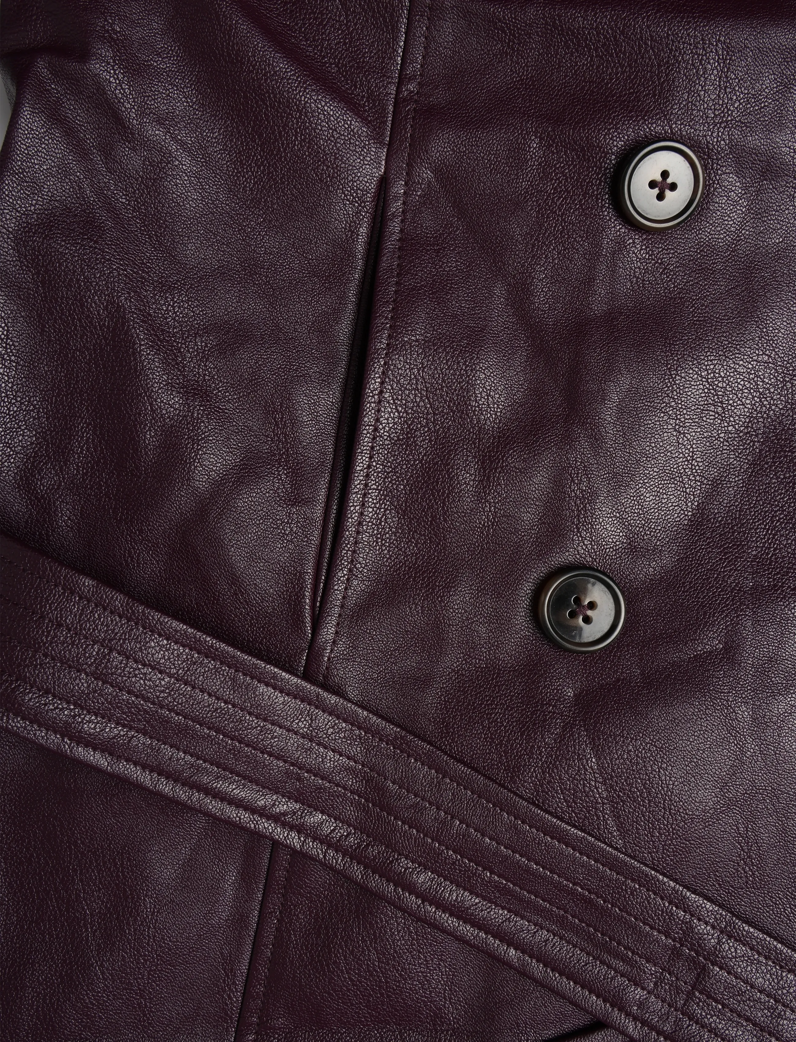 Laagam - QUINN PLUM LONG JACKET - lederjacken - plum - 3
