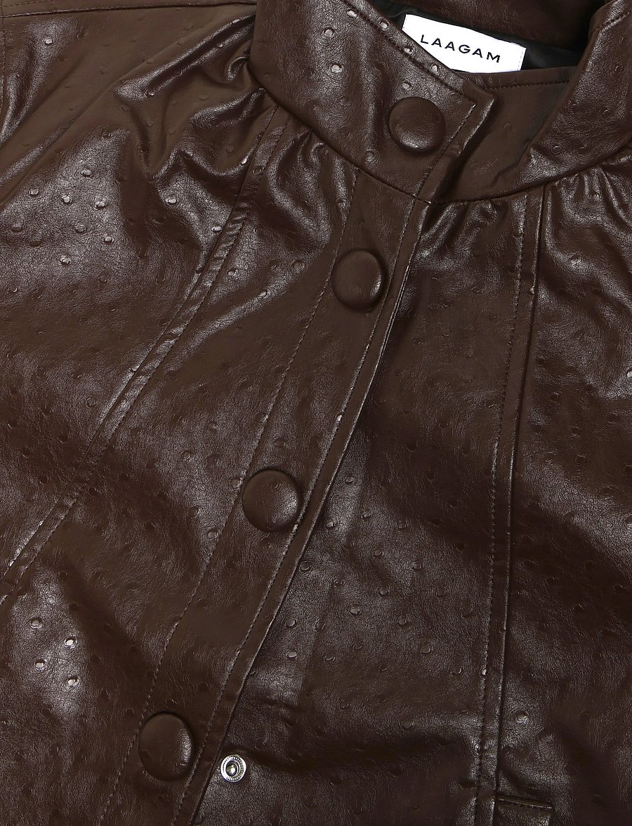 Laagam - JULES BROWN JACKET - lederjacken - brown - 2