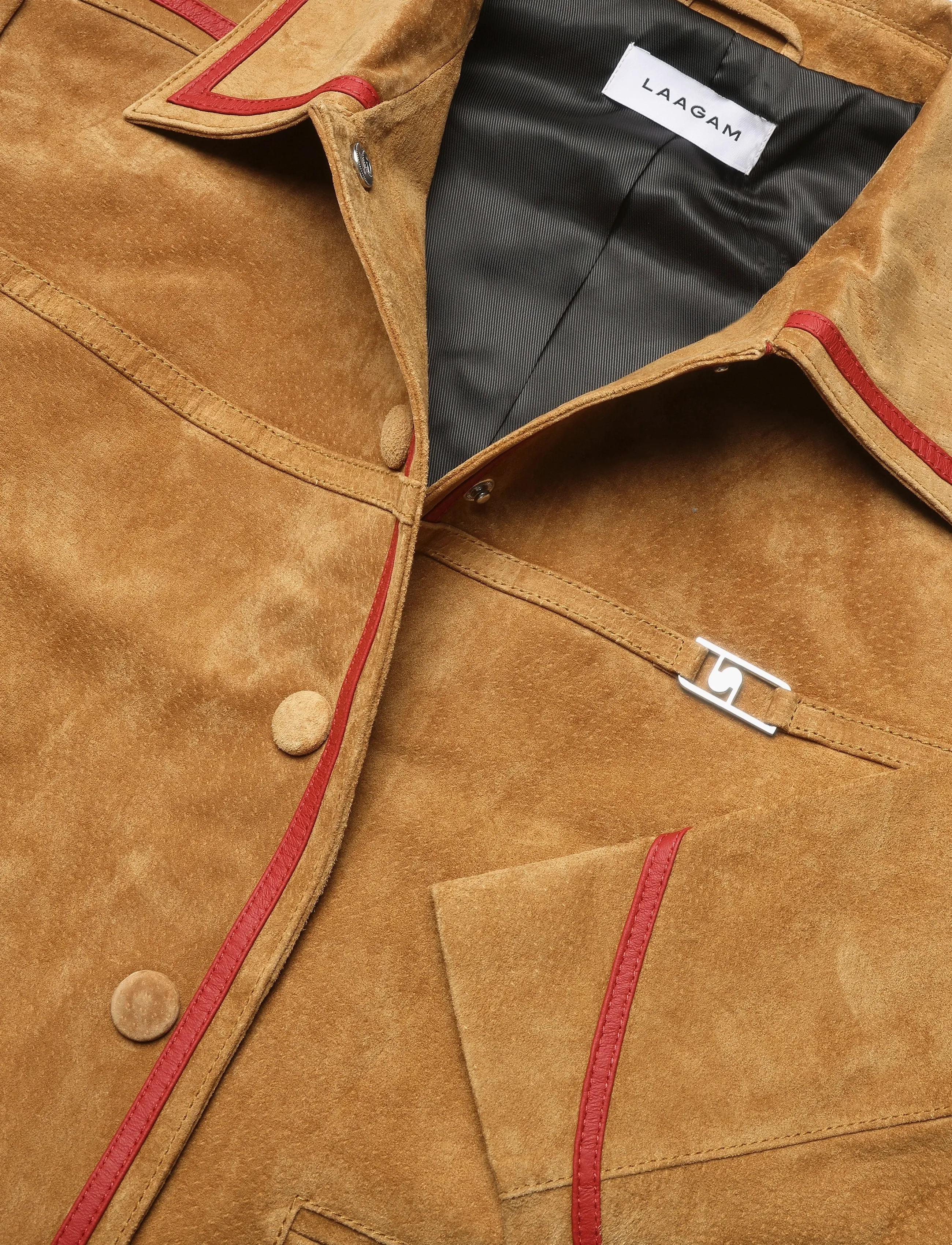 Laagam - AVELINE REAL SUEDE CAMEL JACKET - lederjacken - camel - 2