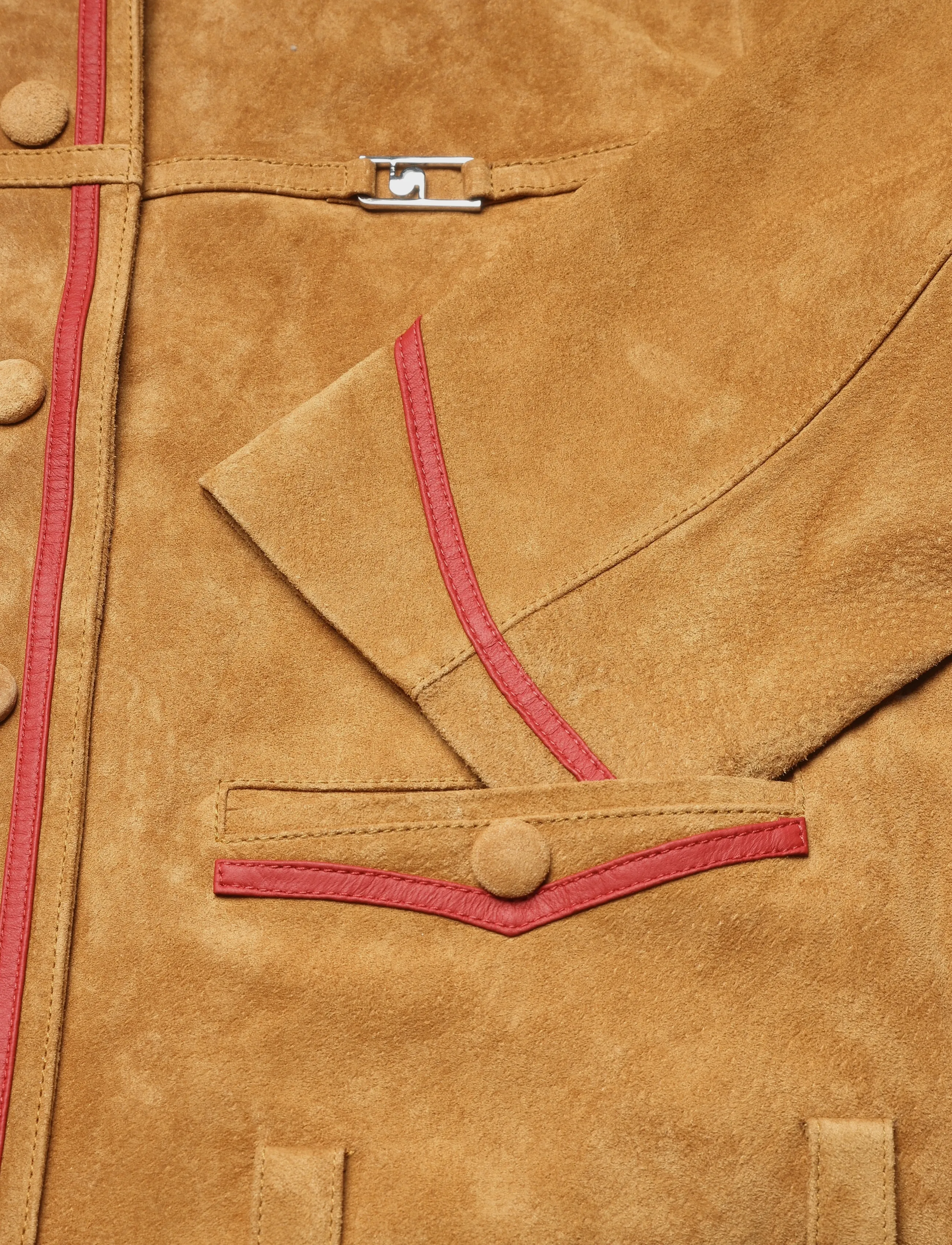 Laagam - AVELINE REAL SUEDE CAMEL JACKET - lederjacken - camel - 3