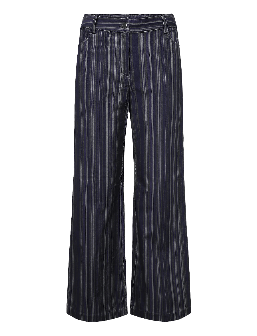 Laagam - HOLLY BLUE CORDUROY STRIPED PANTS - cordhosen - blue - 0
