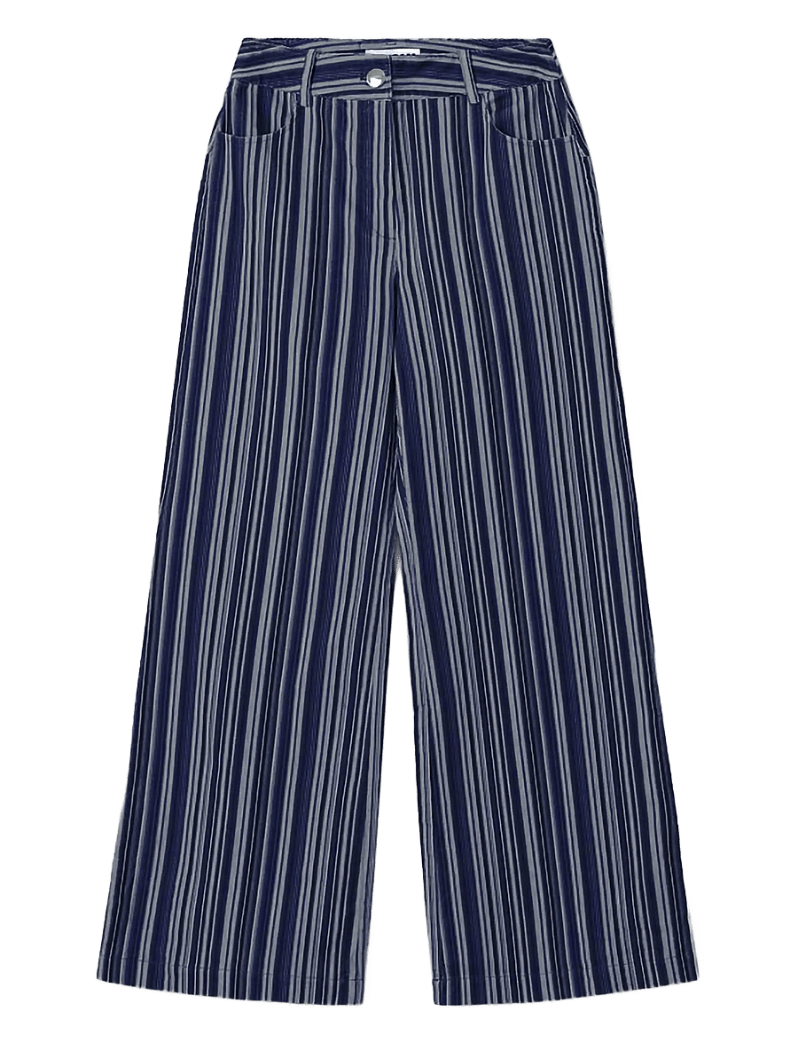 Laagam - HOLLY BLUE CORDUROY STRIPED PANTS - cordhosen - blue - 0