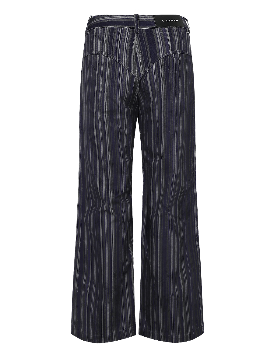Laagam - HOLLY BLUE CORDUROY STRIPED PANTS - cordhosen - blue - 1