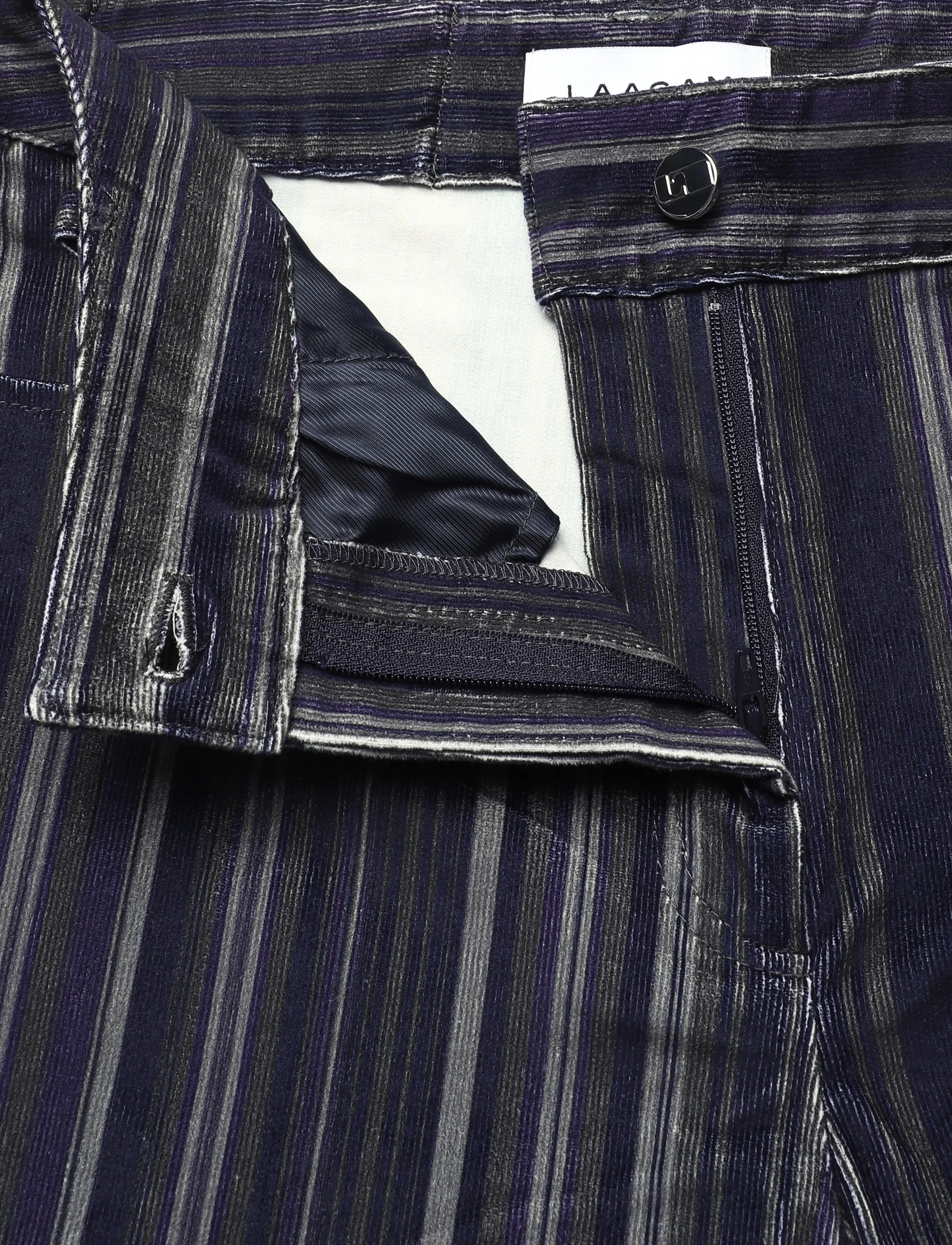 Laagam - HOLLY BLUE CORDUROY STRIPED PANTS - cordhosen - blue - 2