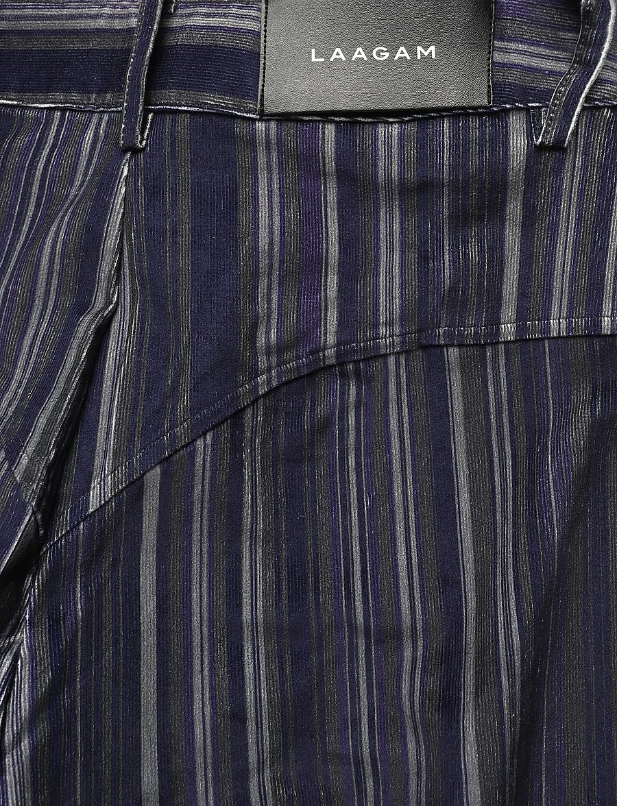 Laagam - HOLLY BLUE CORDUROY STRIPED PANTS - cordhosen - blue - 4