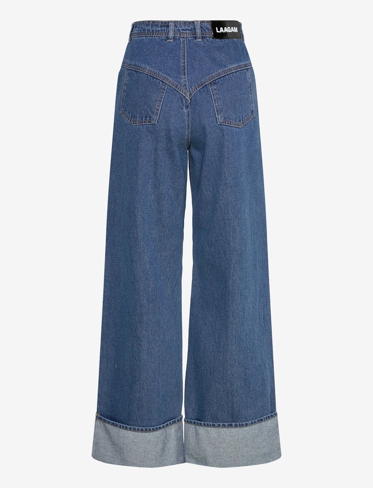 Laagam - DALLAS INDIGO DENIM JEANS - hosen mit weitem bein - denim blue - 2
