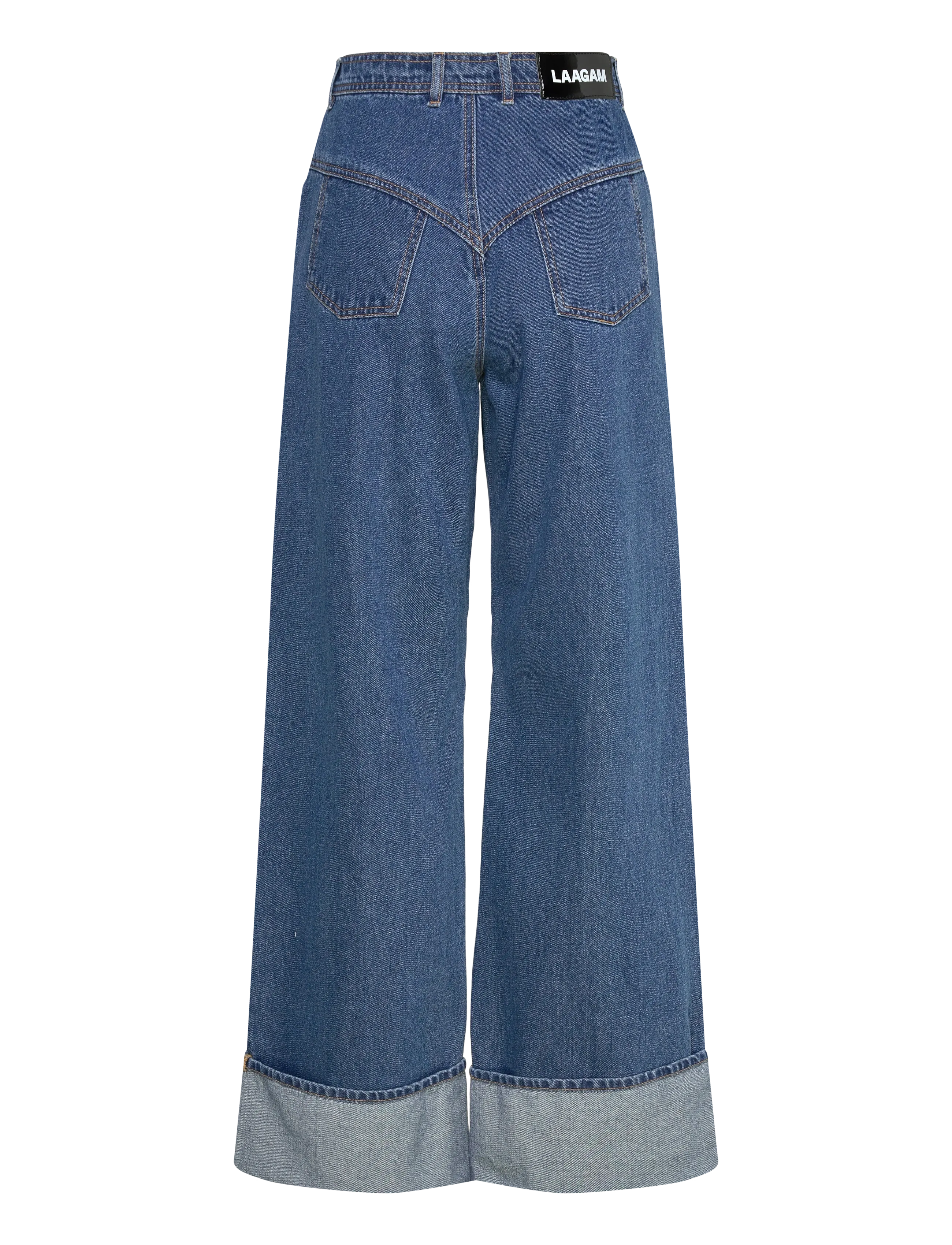 Laagam - DALLAS INDIGO DENIM JEANS - hosen mit weitem bein - denim blue - 2