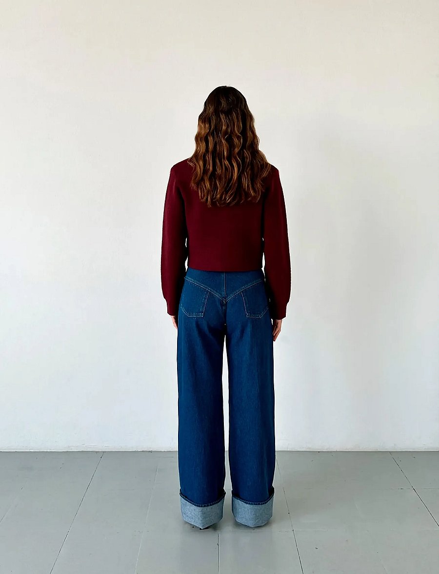 Laagam - DALLAS INDIGO DENIM JEANS - hosen mit weitem bein - denim blue - 3